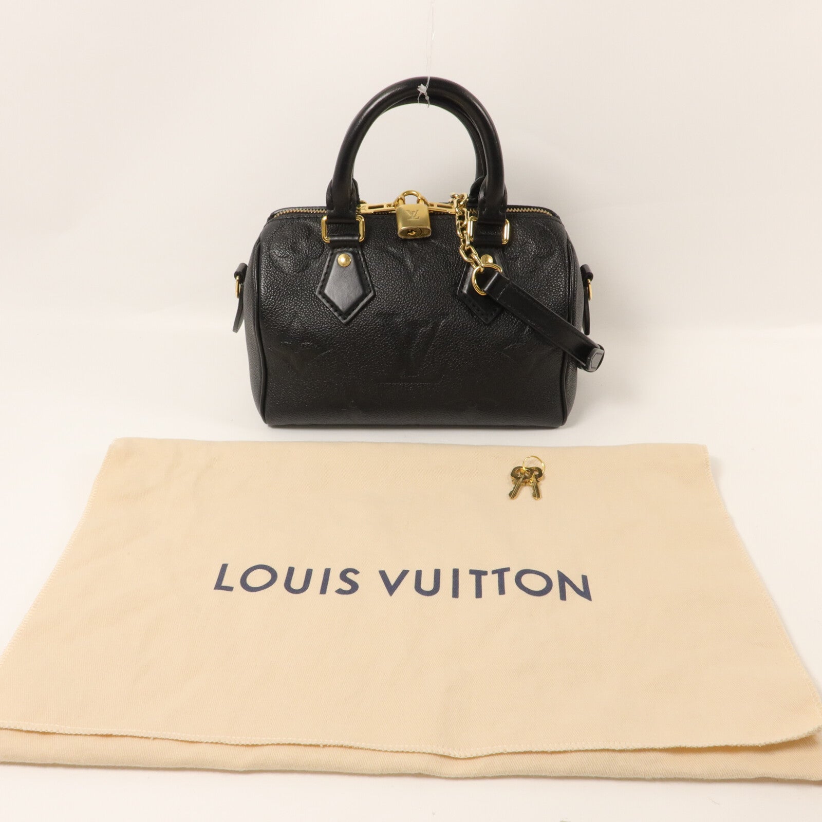LOUIS VUITTON Monogram Empreinte Speedy Bandouliere 20鏈帶手挽肩背兩用袋