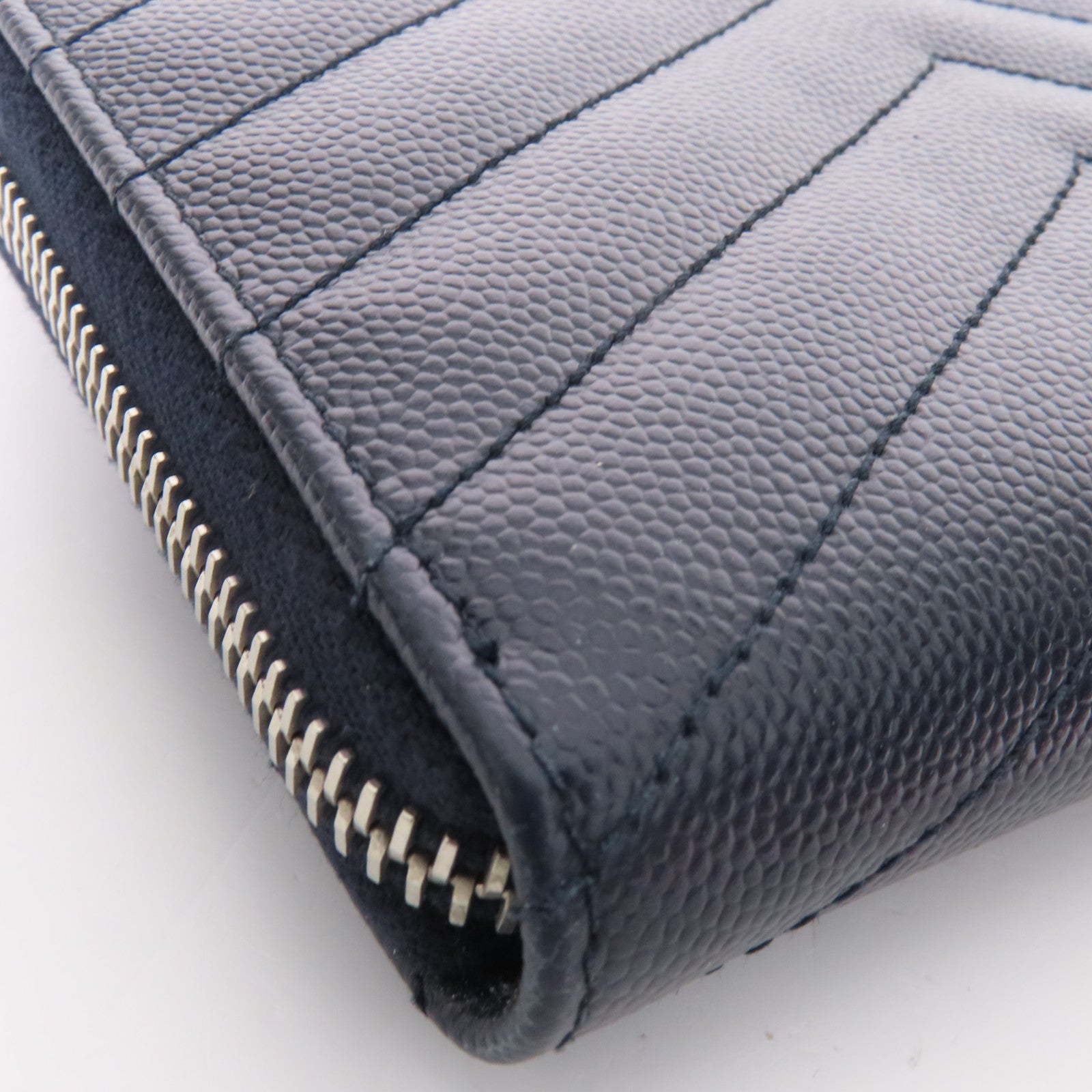 SAINT LAURENT 牛皮皮革Wallet銀扣錢包