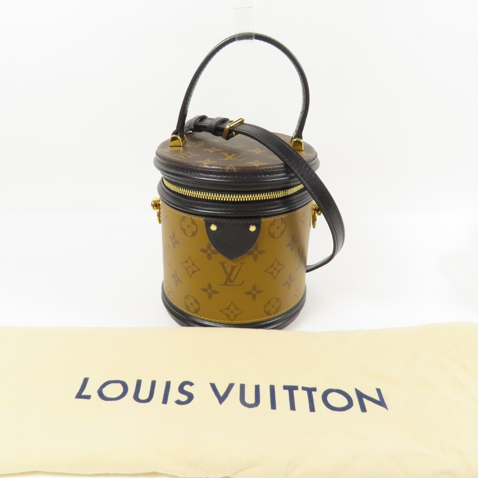 LOUIS VUITTON LV GHW Cannes 2 Way Shoulder Bag M43986 Monogram Reverse Brown