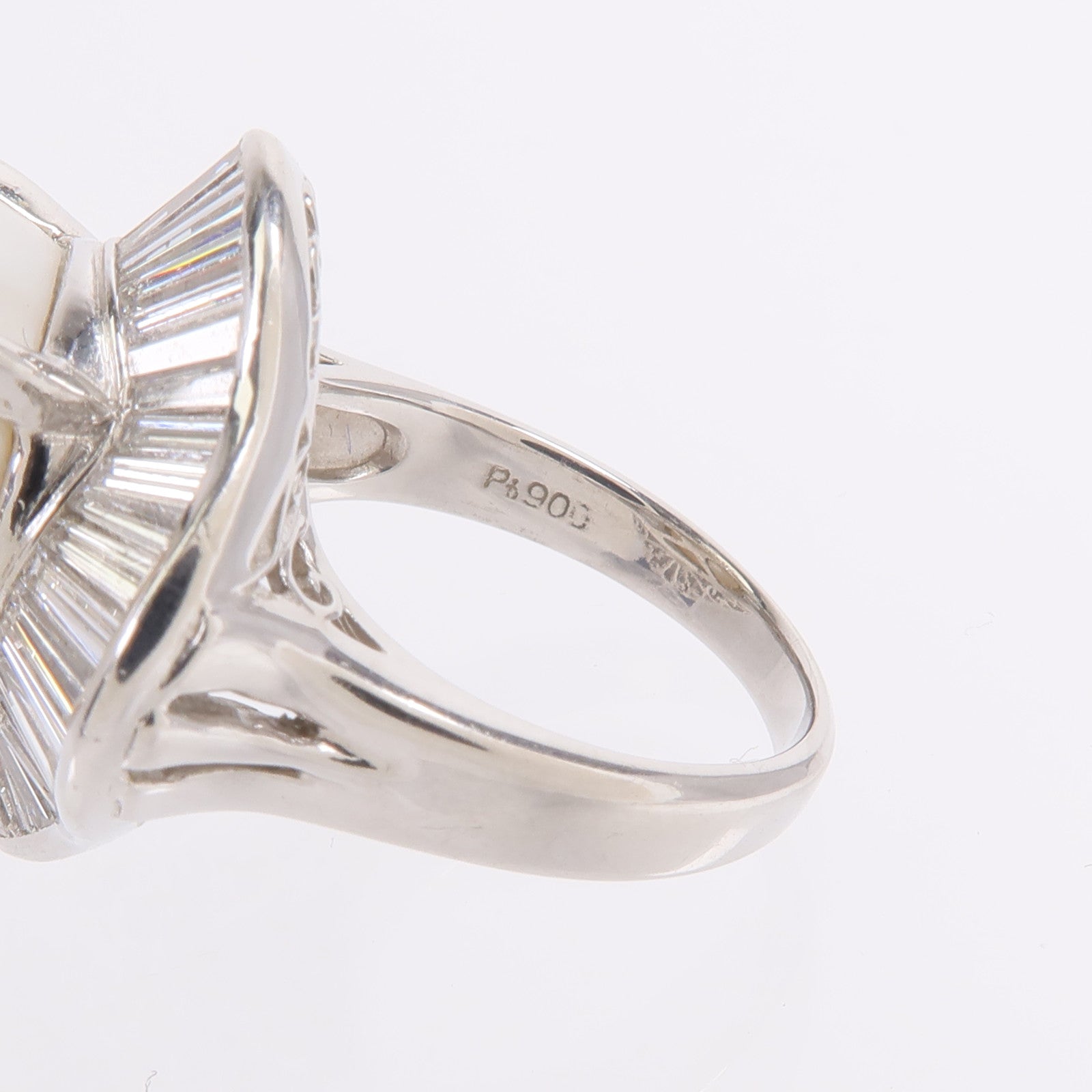 JEWELRY PT900鉑金Pearl Diamond Ring珍珠鑽石戒指