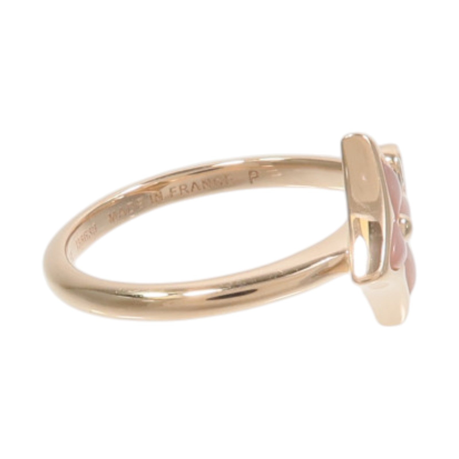LOUIS VUITTON 18K玫瑰金Colour Blossom Mini Star Ring珍珠母貝/鑽石戒指