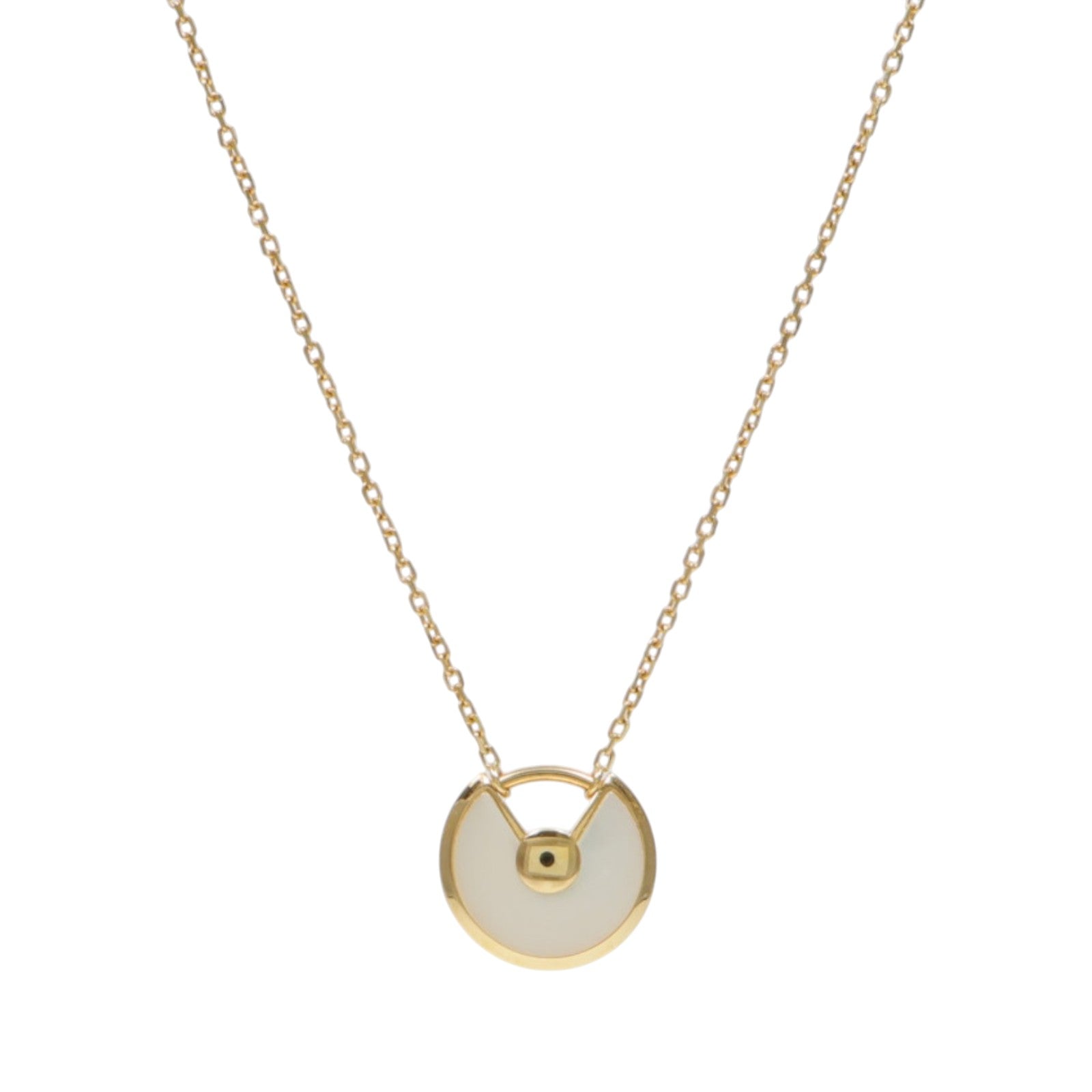CARTIER 18K黃金Amulette Necklace珍珠母貝/鑽石項鍊