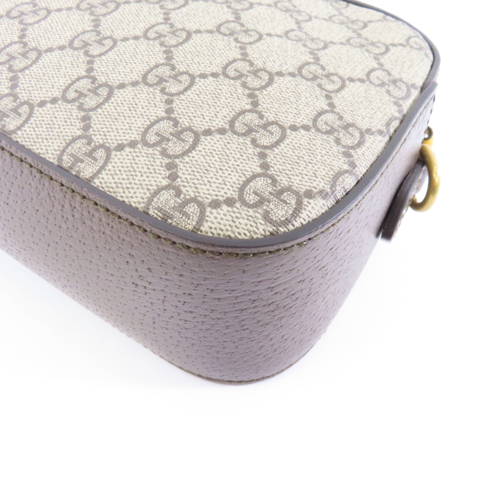 GUCCI 塗層帆布Neo Vintage GG Supreme金扣肩背袋棕色