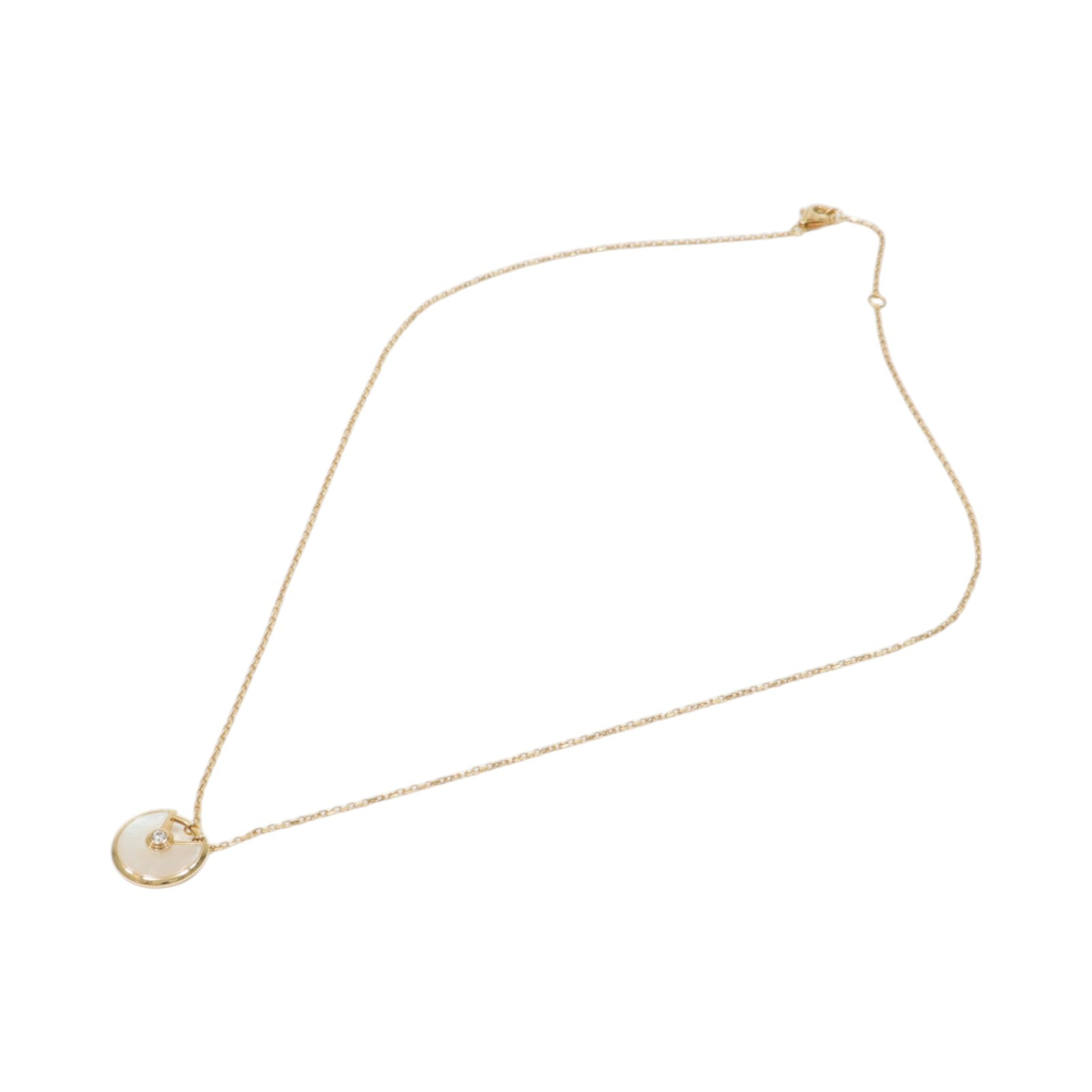 CARTIER 18K黃金Amulette Necklace珍珠母貝/鑽石項鍊