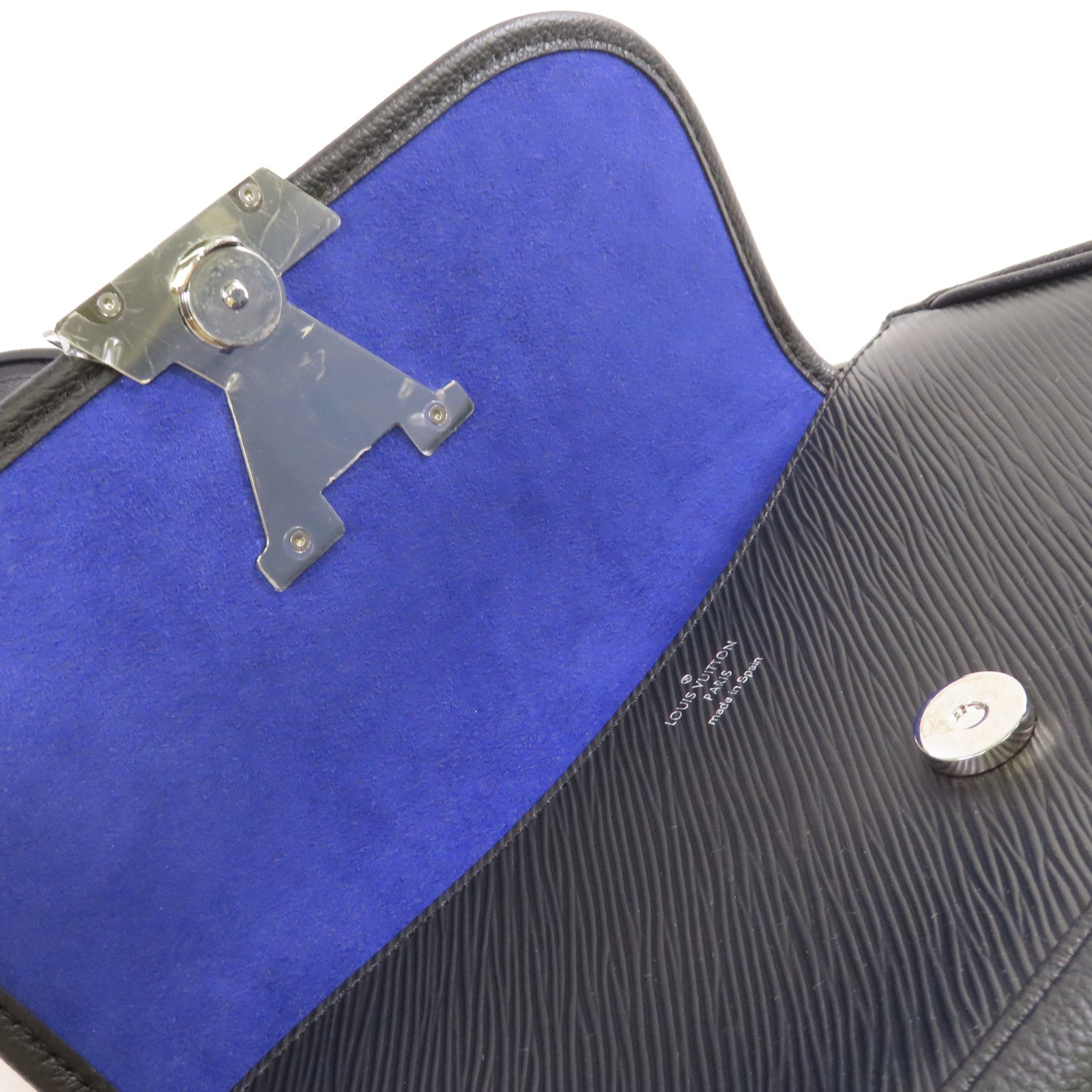 LOUIS VUITTON Epi Buci Shoulder Bag銀扣肩背袋黑色