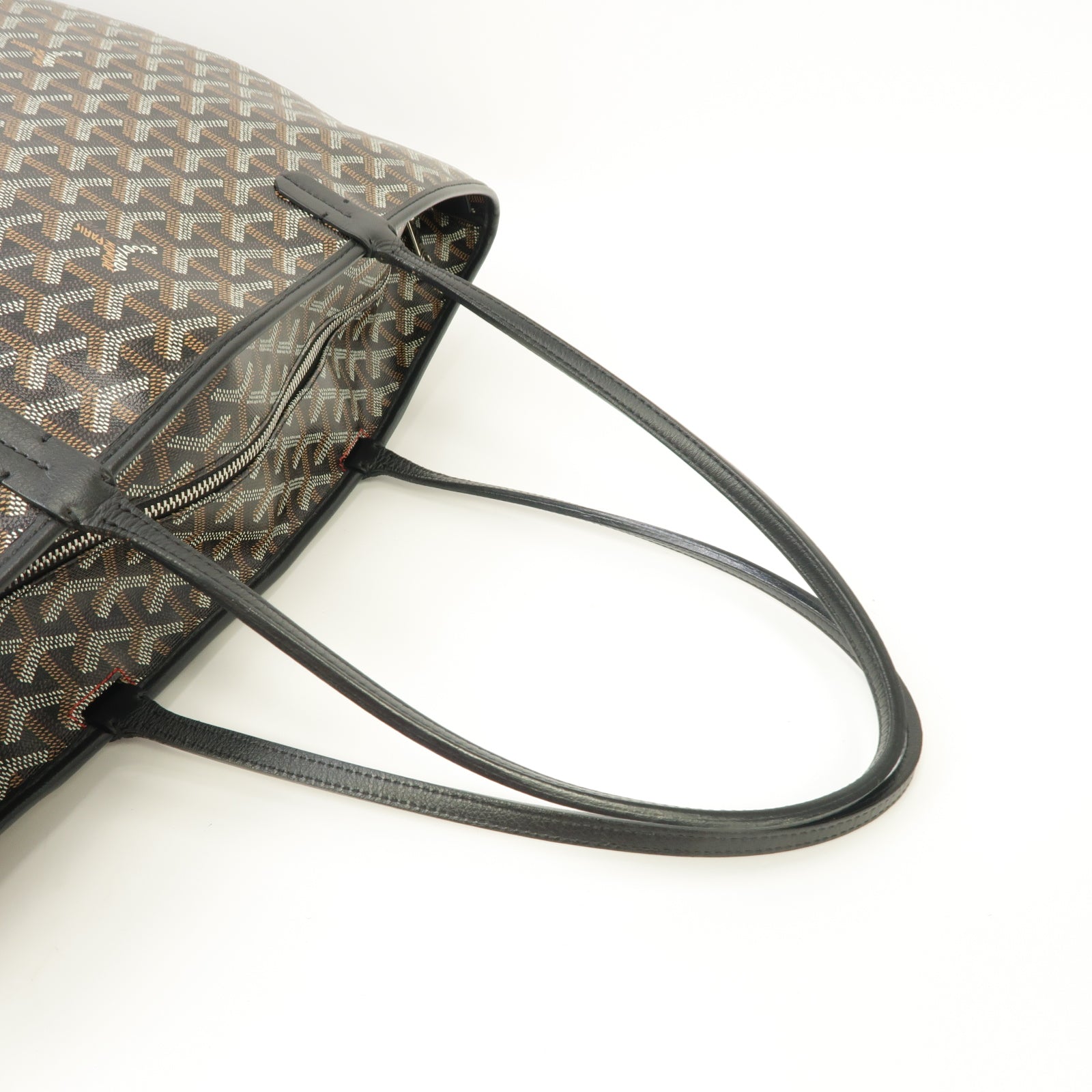 GOYARD 塗層帆布Artois銀扣手挽袋黑色