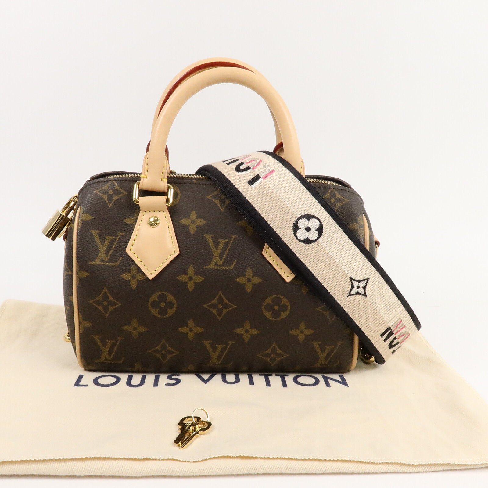 LOUIS VUITTON Monogram Speedy Bandouliere 20手挽肩背兩用袋