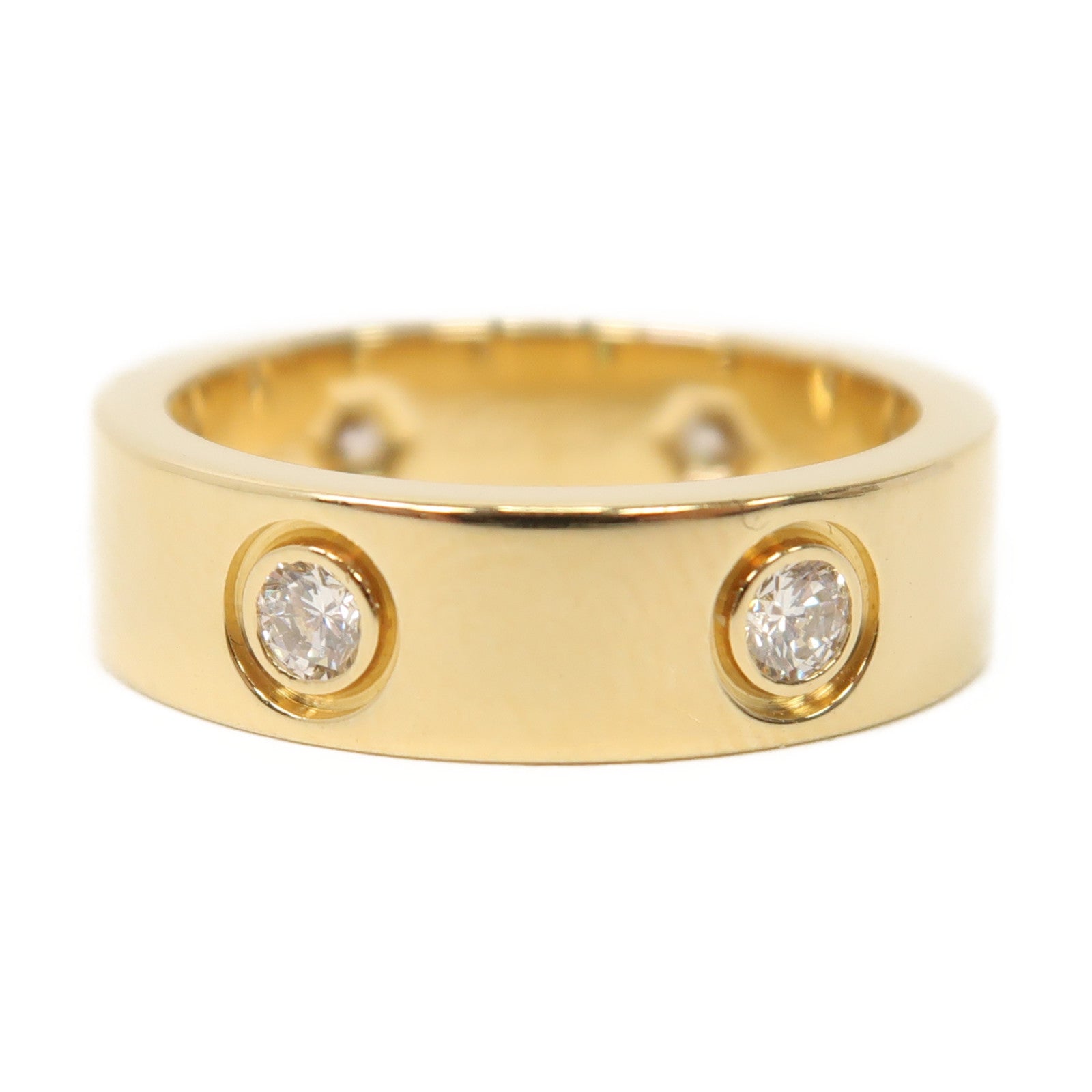 CARTIER 【激減優惠】18K黃金Love Diamond Ring鑽石戒指Cartier#51/US#5.75