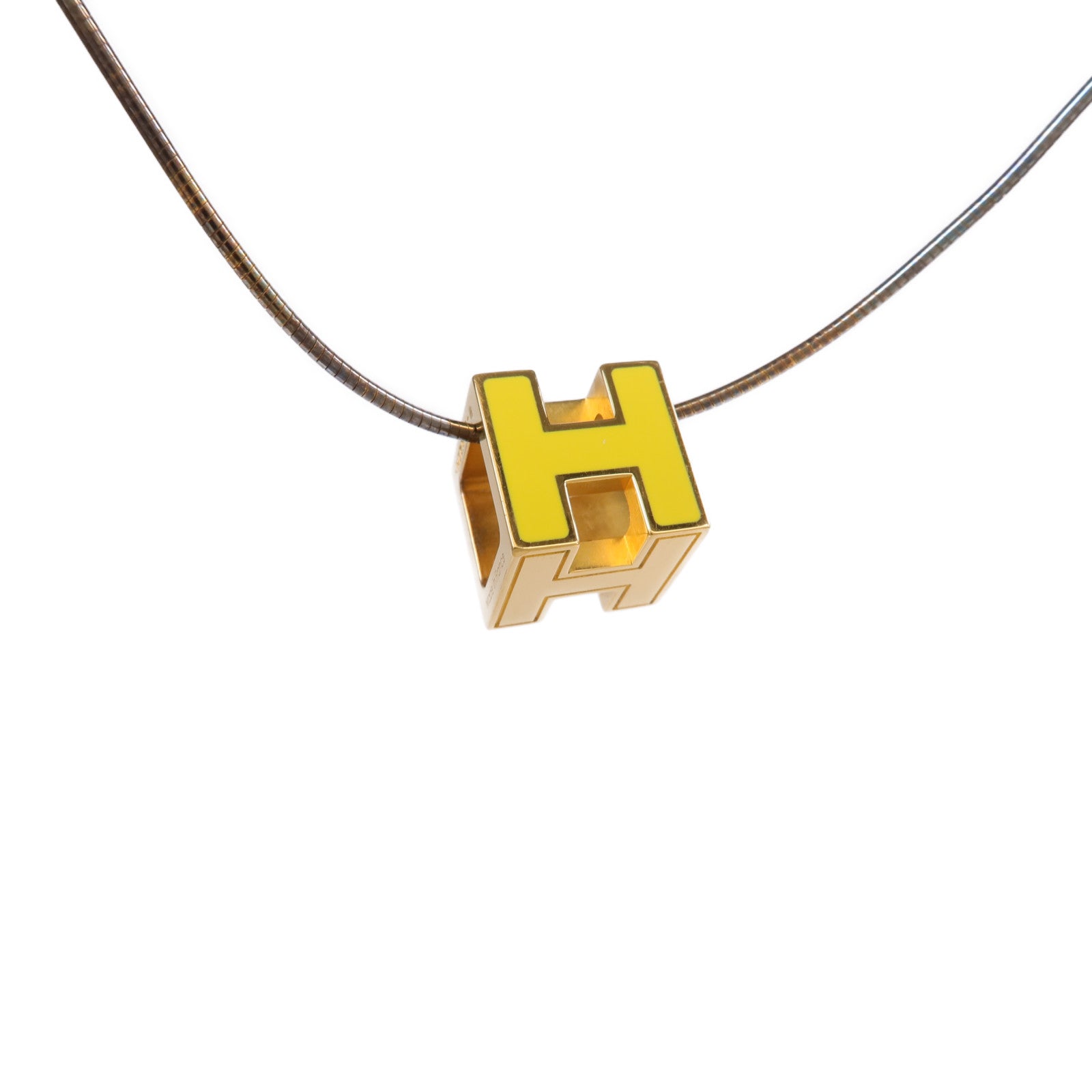 HERMES 金屬Cube d'H (H Cube)項鍊