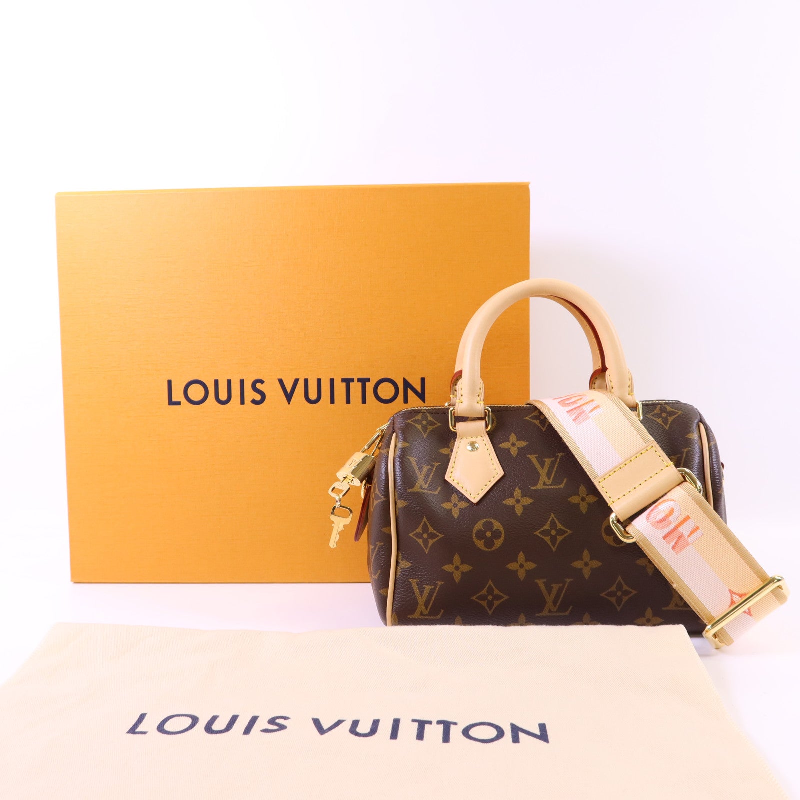 LOUIS VUITTON Monogram Speedy Bandouliere 20金扣手挽肩背兩用袋
