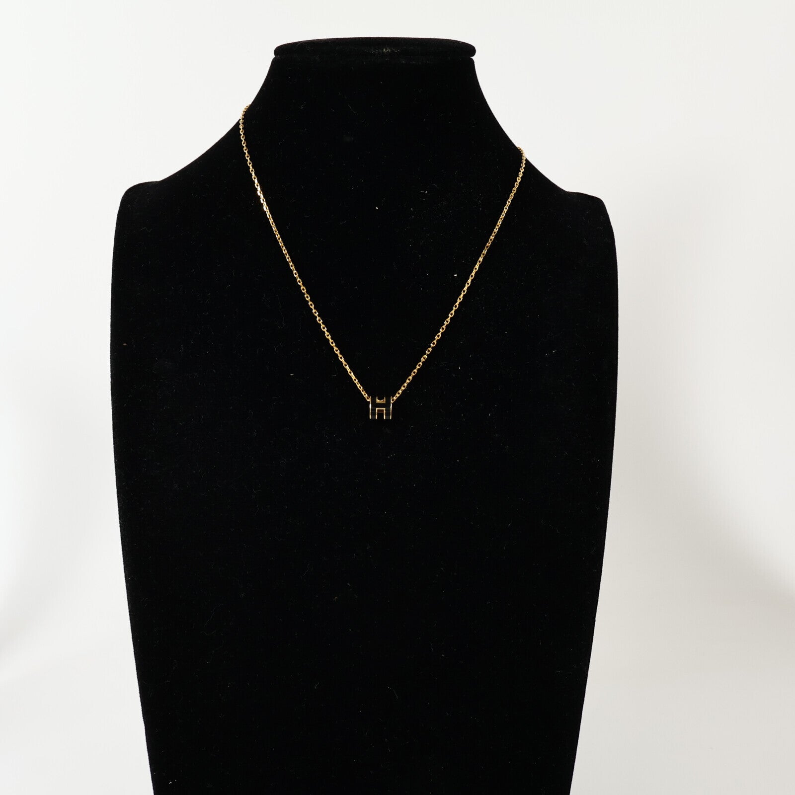 HERMES 金屬/琺瑯Mini Pop H Necklac金扣項鏈