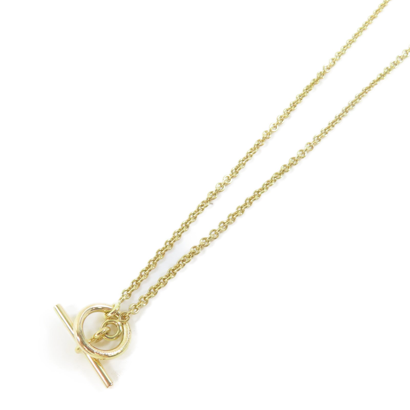 HERMES 18K黃金Necklace項鍊#35cm