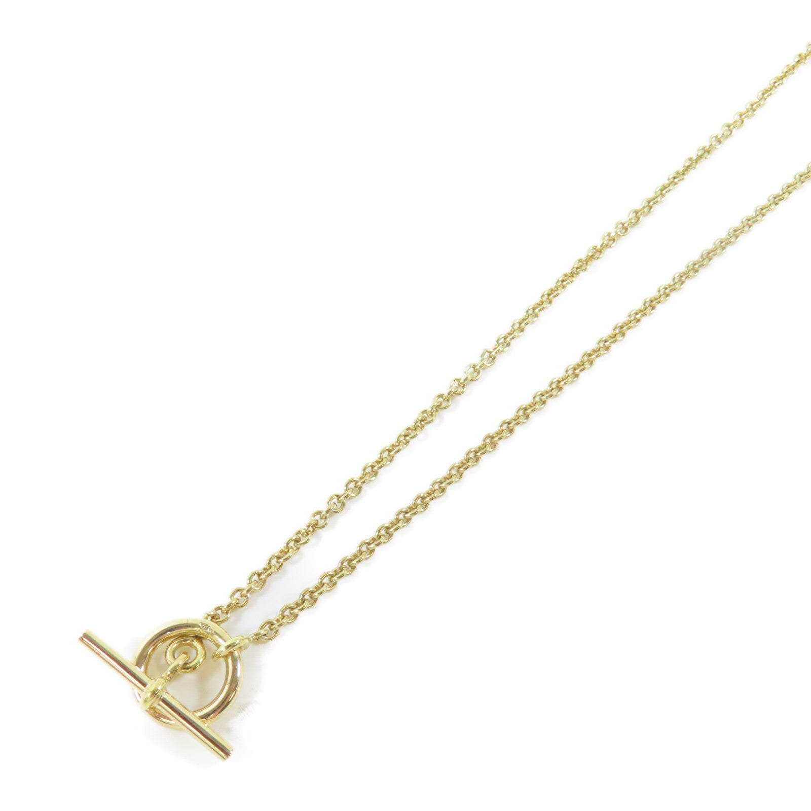 HERMES 18K黃金Necklace項鍊#35cm