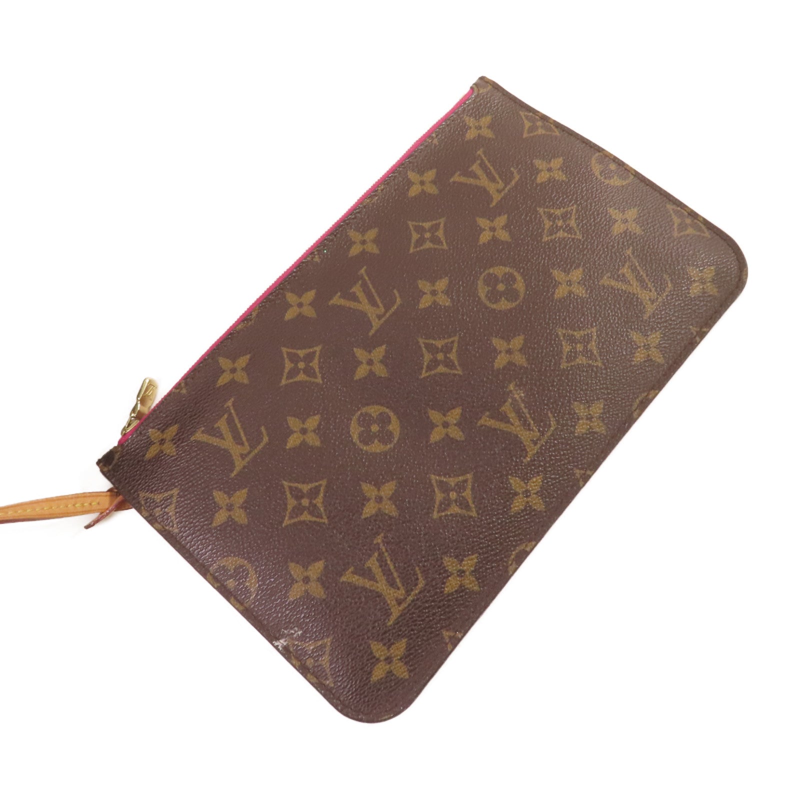 LOUIS VUITTON Monogram Neverfull MM Tote Bag金扣肩背袋啡色/酒紅色