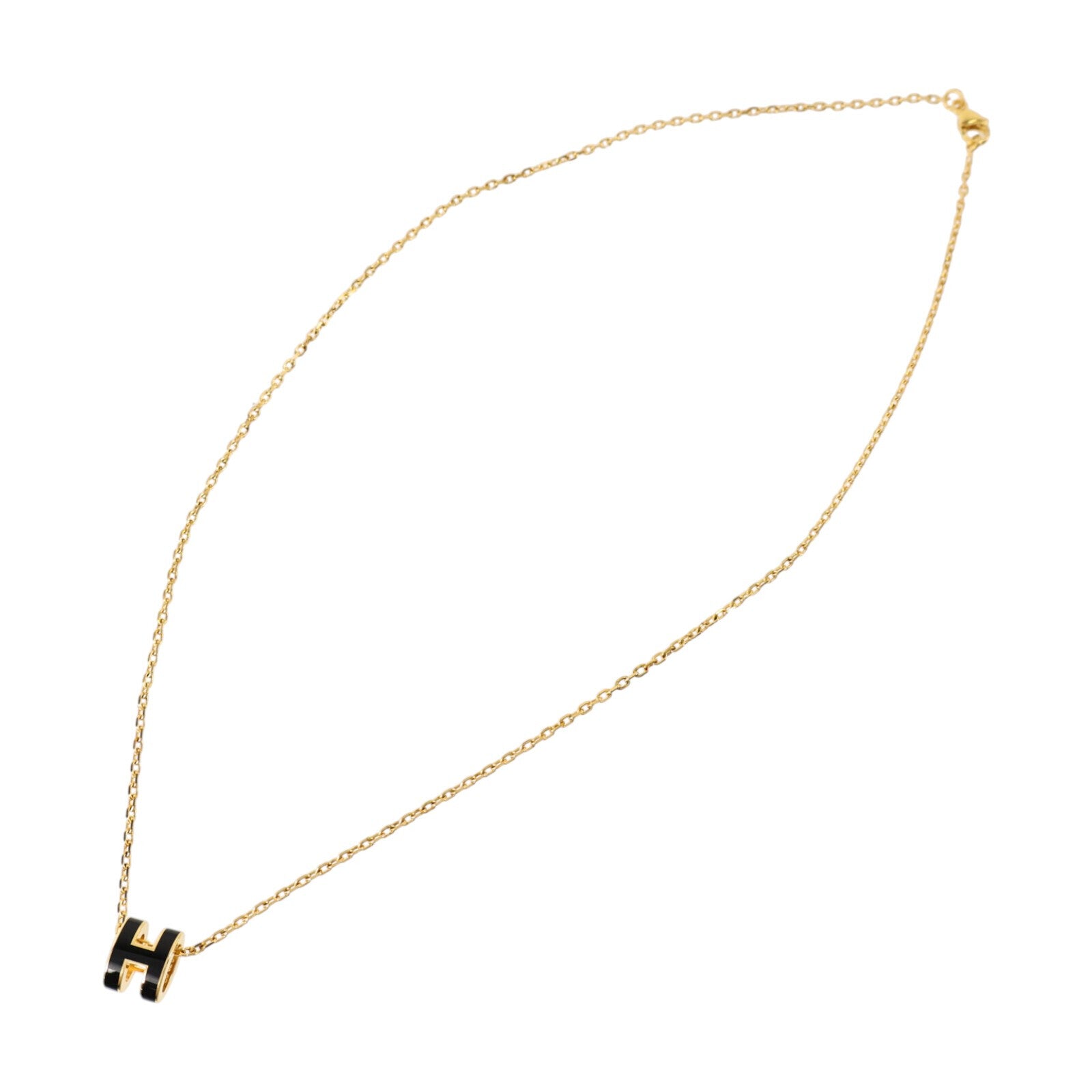 HERMES 金屬/琺瑯Mini Pop H Necklac金扣項鏈