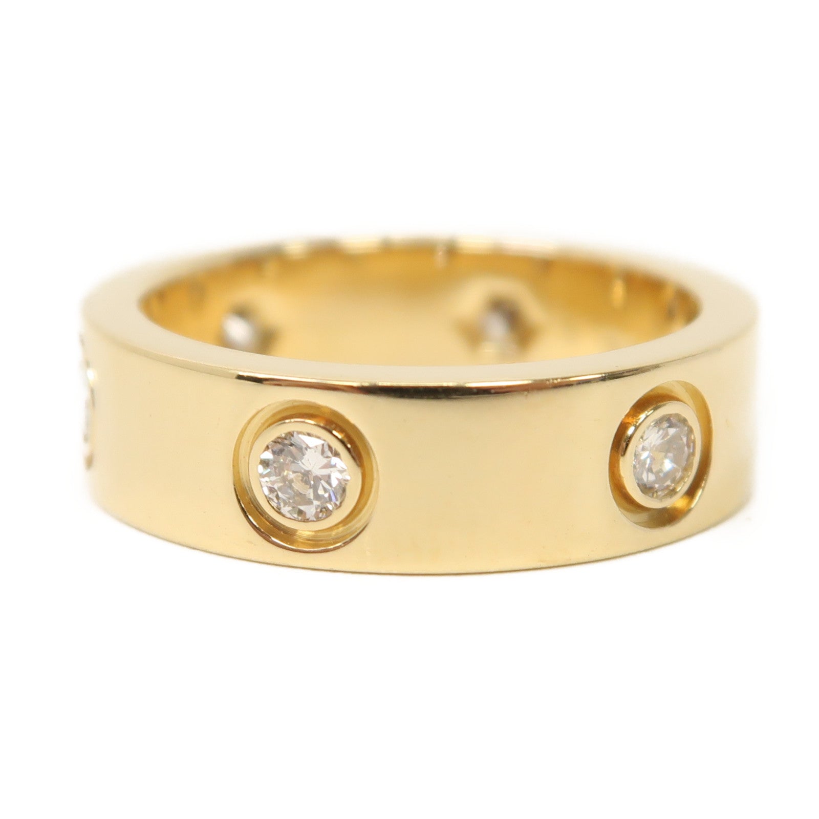 CARTIER 【激減優惠】18K黃金Love Diamond Ring鑽石戒指Cartier#51/US#5.75