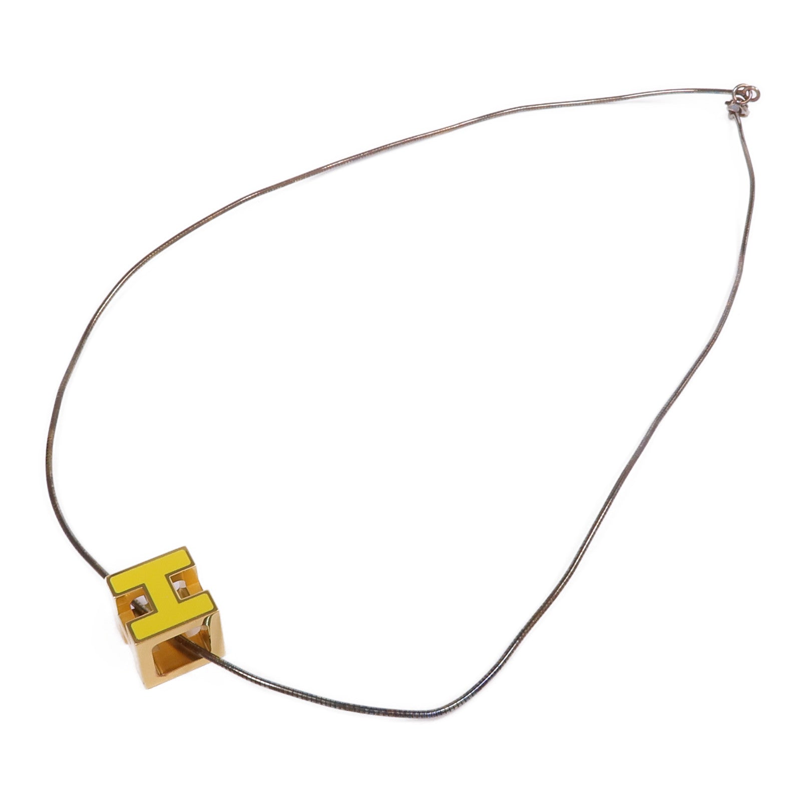 HERMES 金屬Cube d'H (H Cube)項鍊
