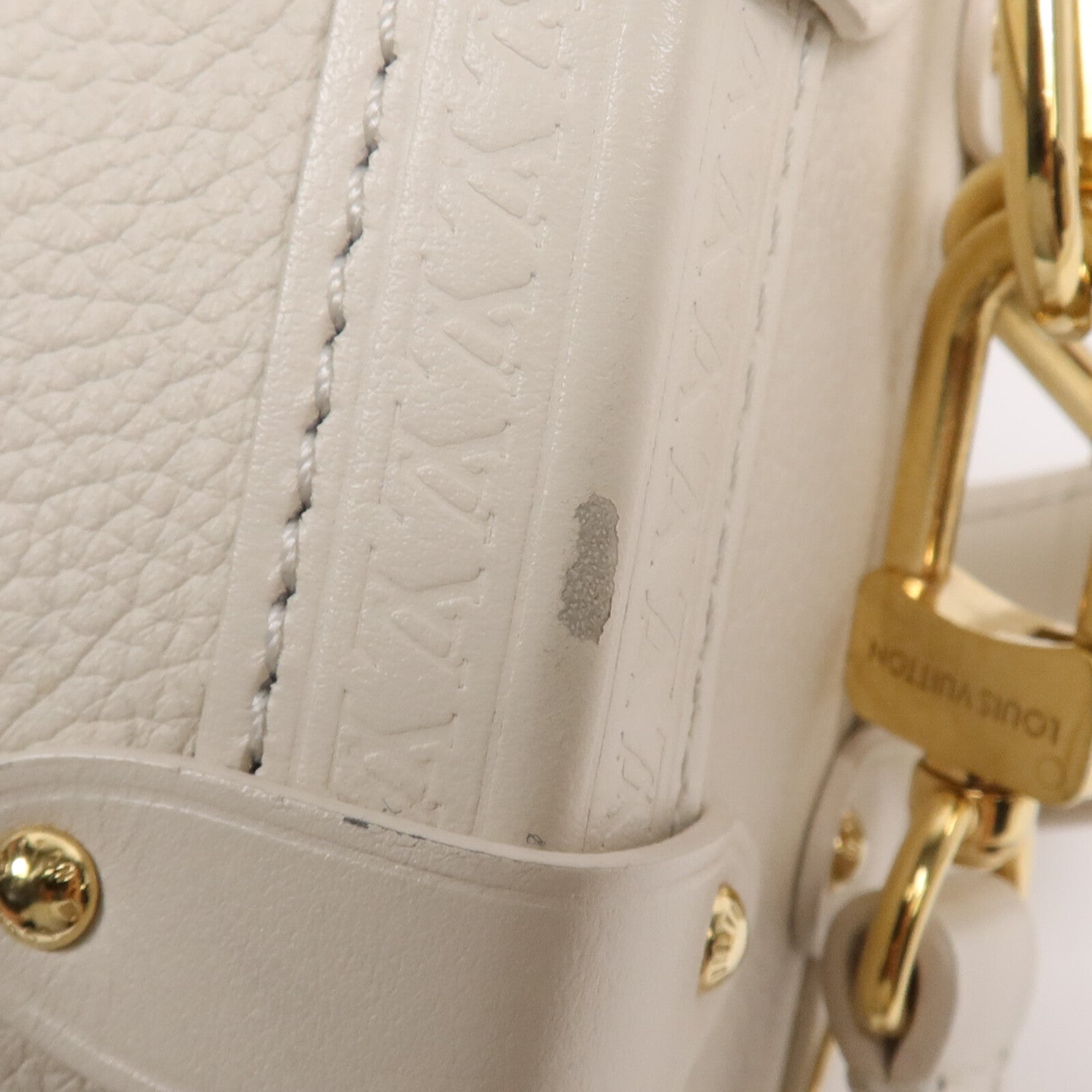 LOUIS VUITTON 牛皮皮革Side Truk PM金扣手挽肩背兩用袋