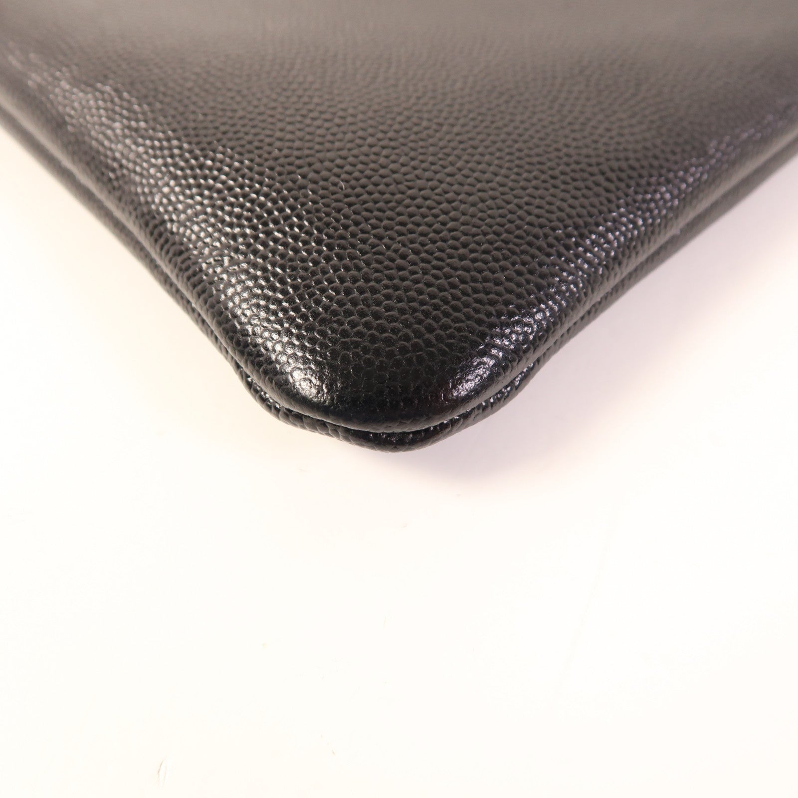 CHANEL 牛皮皮革Clutch Bag銀扣手拿包