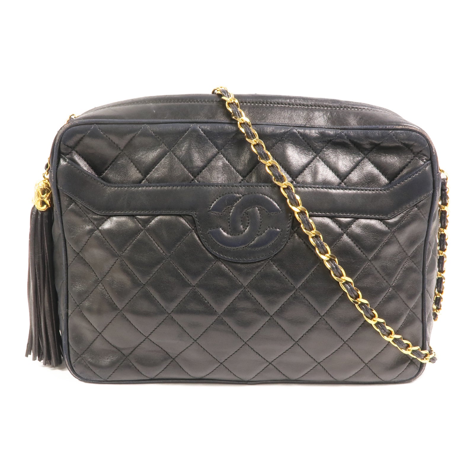 CHANEL 羊皮皮革Vintage鏈帶肩背袋