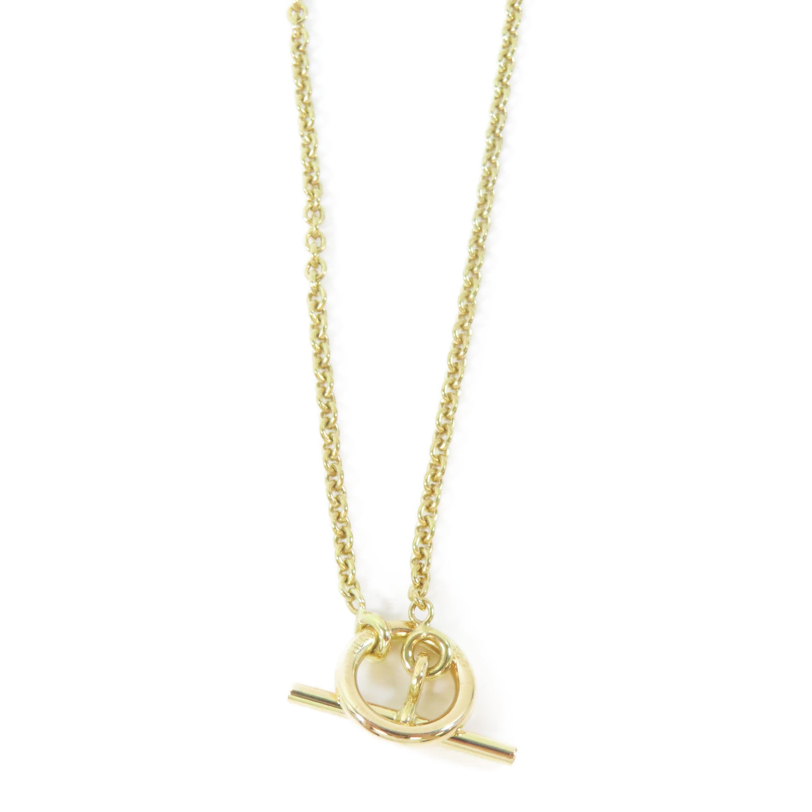 HERMES 18K黃金Necklace項鍊#35cm
