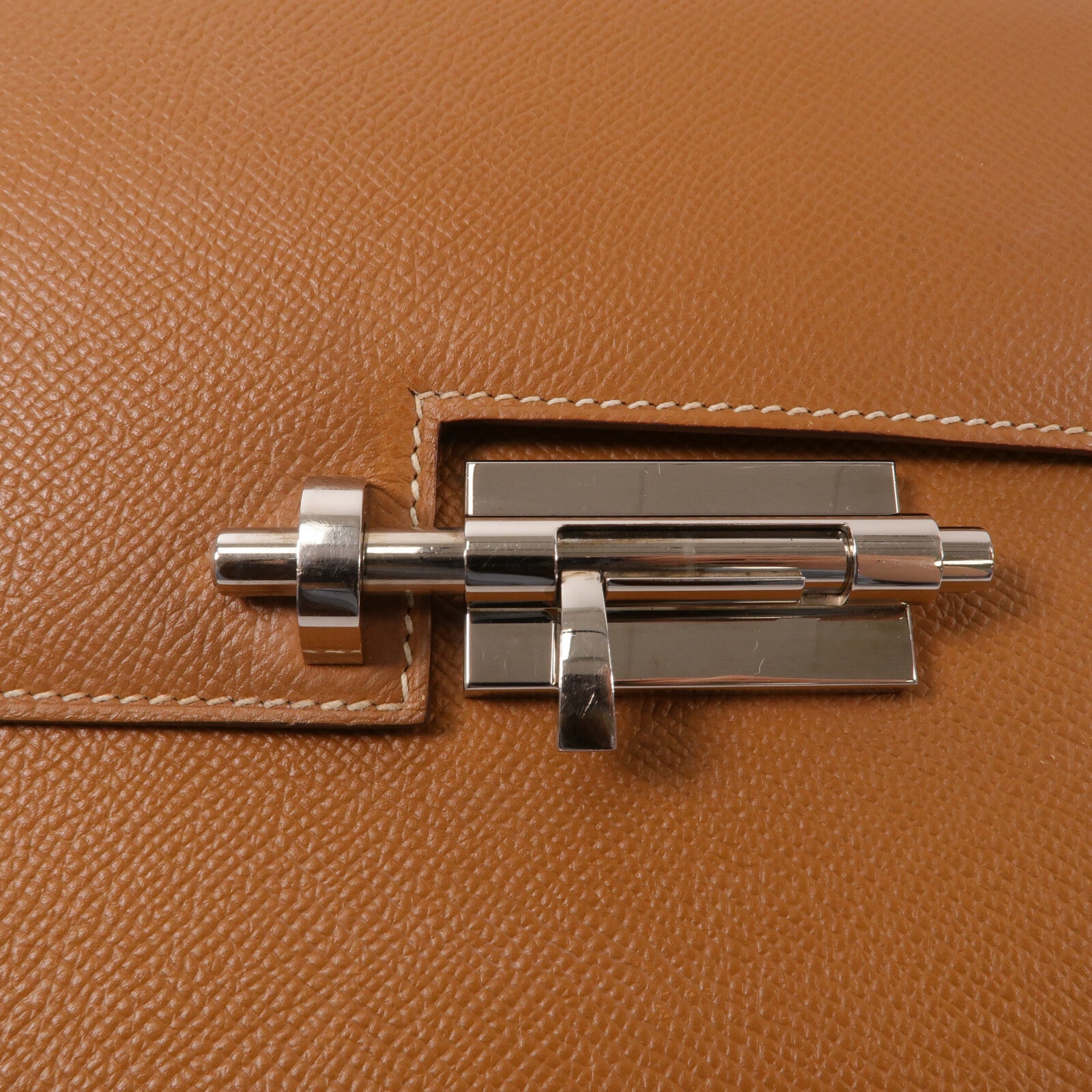 HERMES Epsom皮革Verrou 23肩背袋Gold