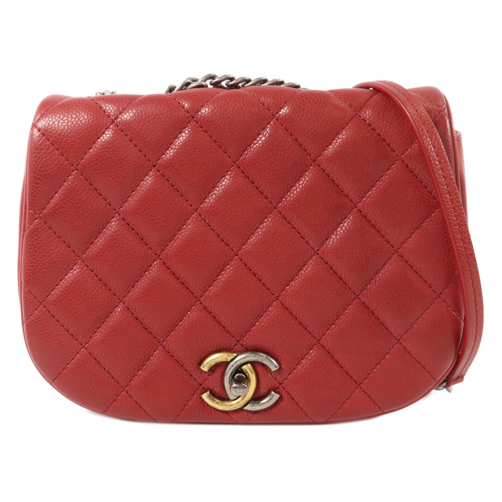CHANEL 牛皮皮革Chain Shoulder鏈帶肩背袋