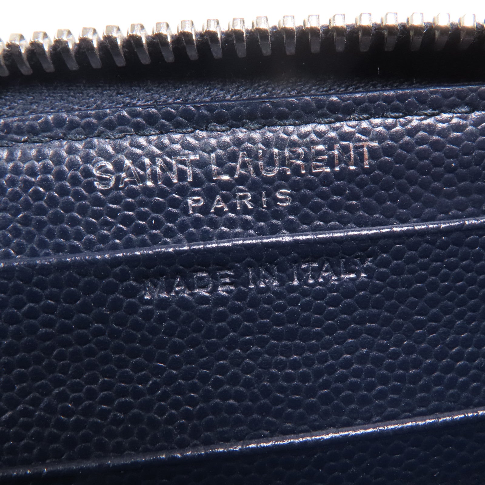 SAINT LAURENT 牛皮皮革Wallet銀扣錢包