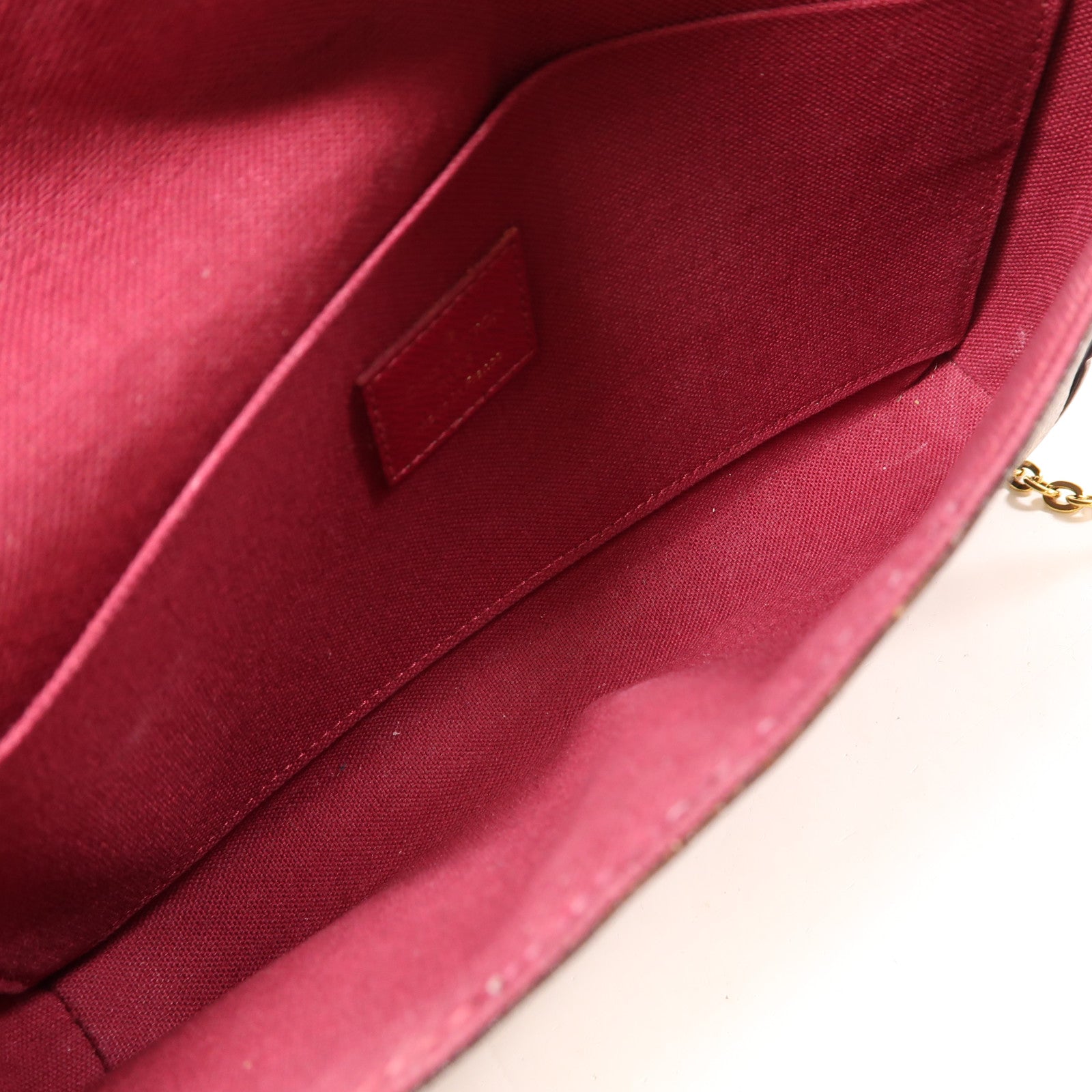 LOUIS VUITTON Monogram Pochette Felicie金扣鏈帶肩背袋