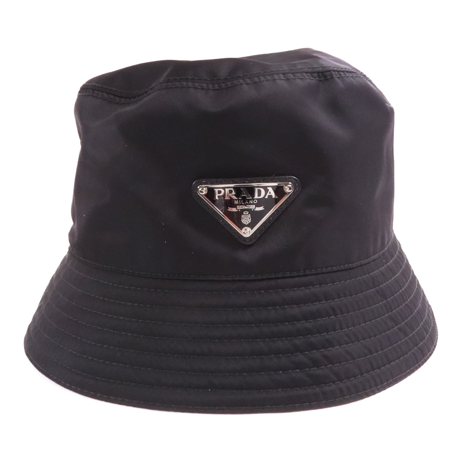 PRADA 尼龍Hat銀扣帽子S size