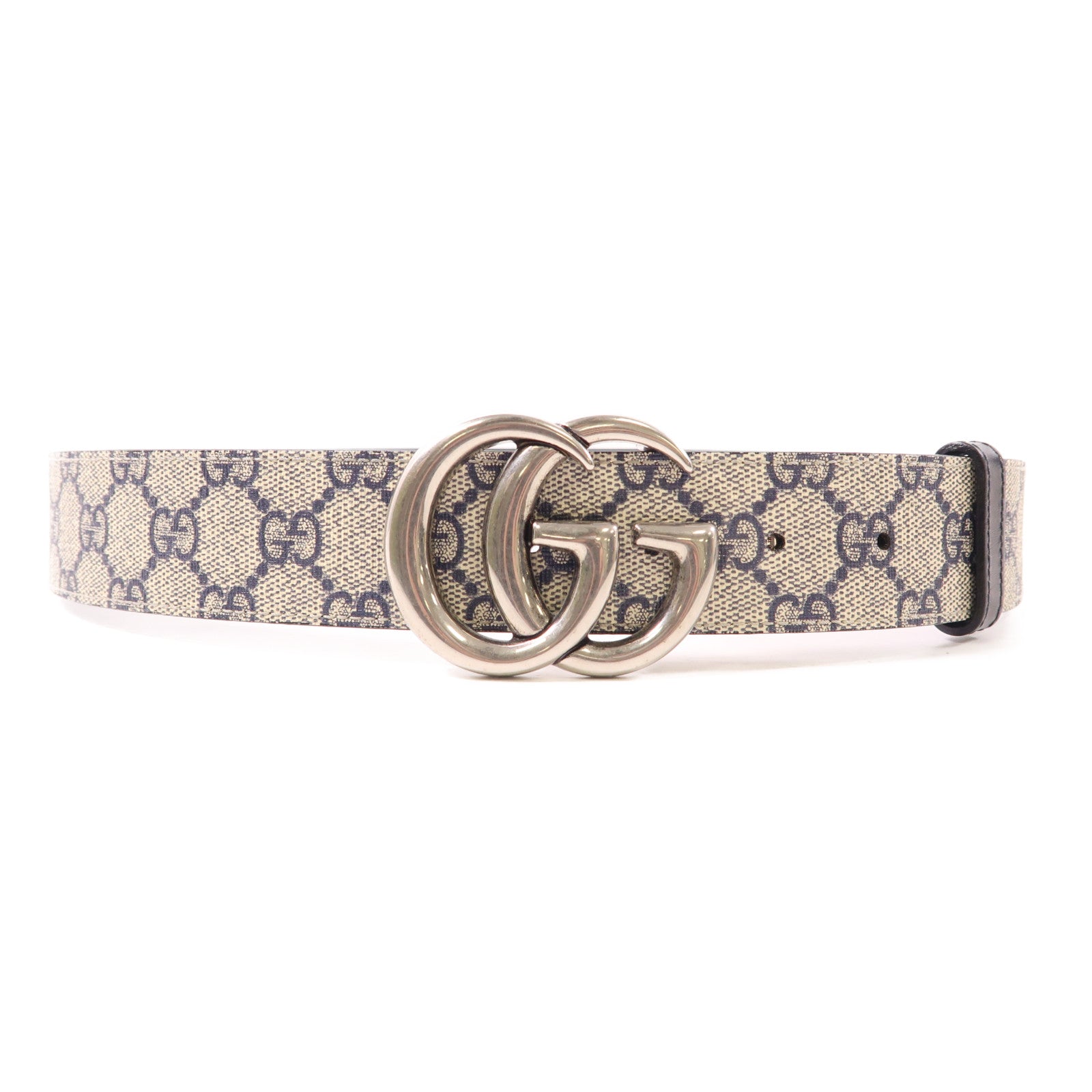 GUCCI 塗層帆布Belt銀扣皮帶