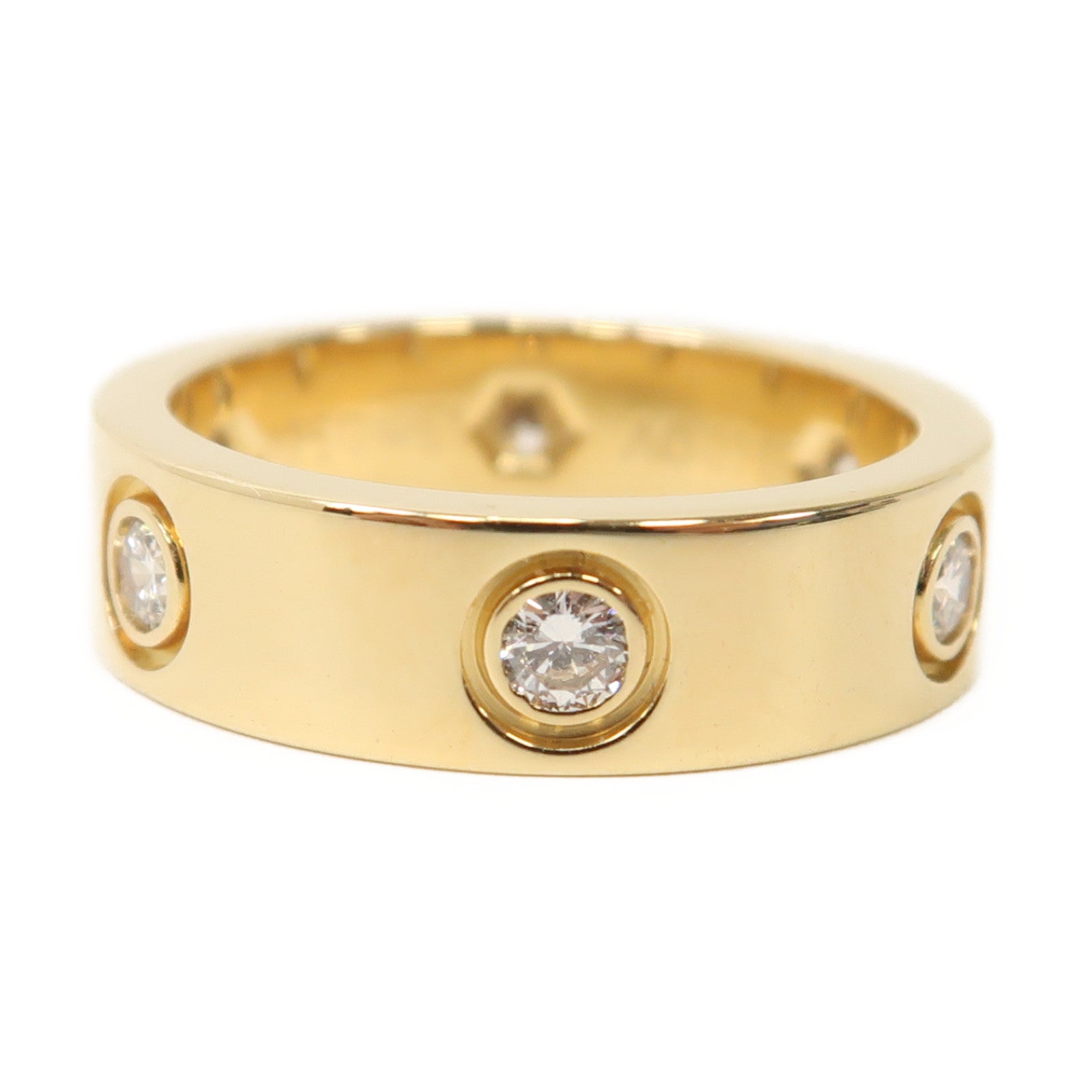 CARTIER 【激減優惠】18K黃金Love Diamond Ring鑽石戒指Cartier#51/US#5.75
