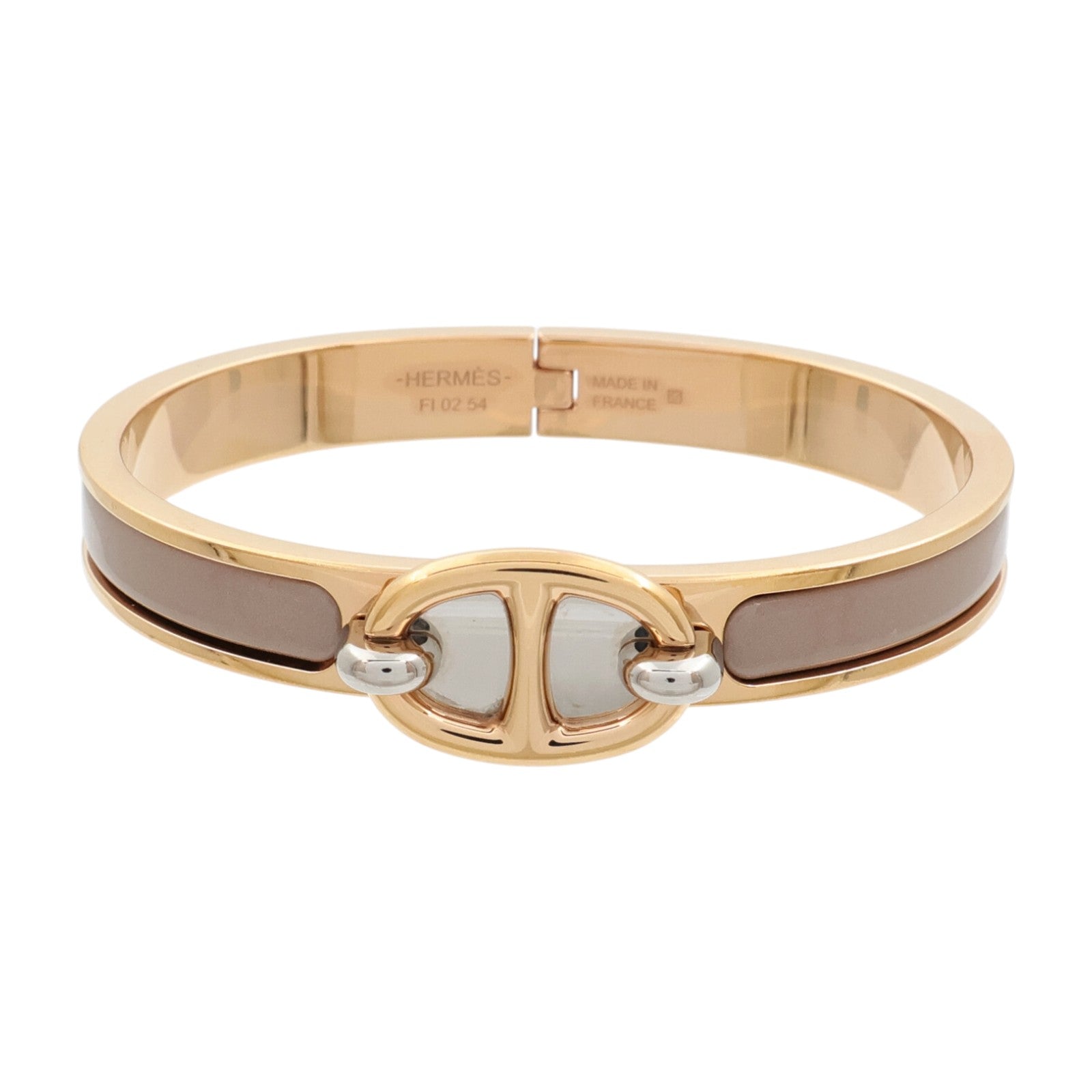 HERMES 金屬/琺瑯Mini Clic Chaine D Ancre手鐲