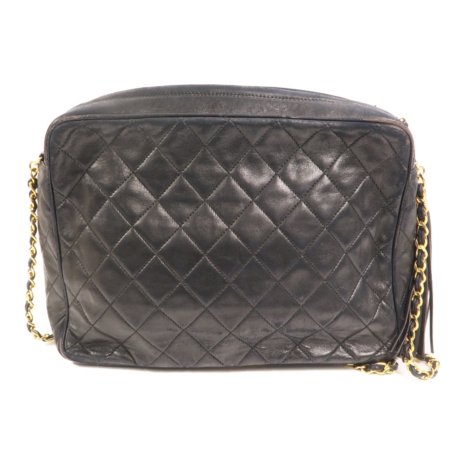 CHANEL 羊皮皮革Vintage鏈帶肩背袋