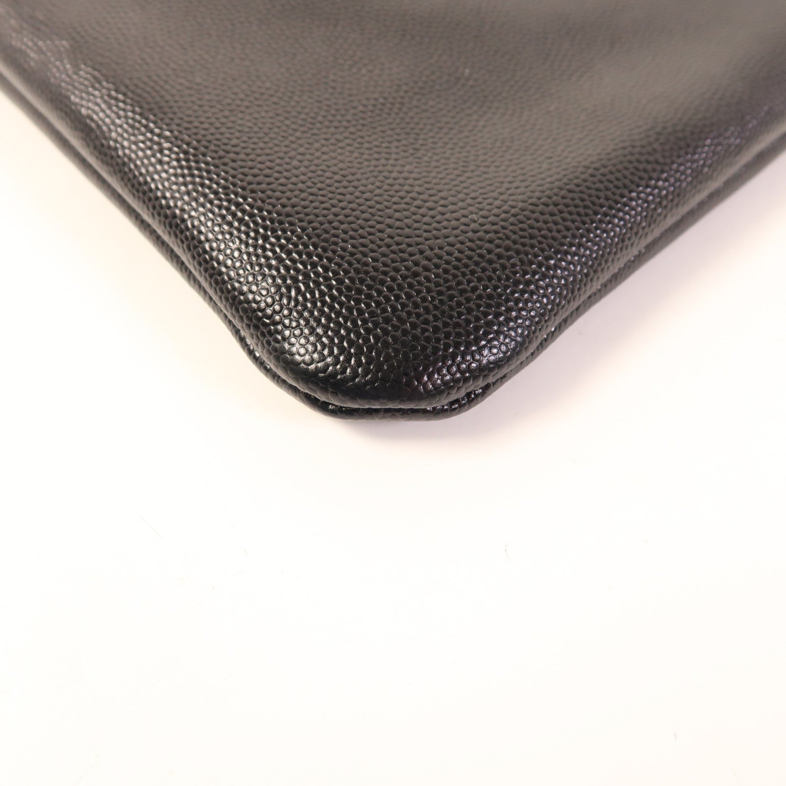 CHANEL 牛皮皮革Clutch Bag銀扣手拿包