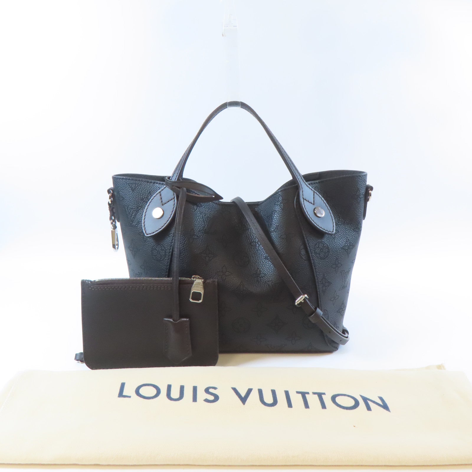 LOUIS VUITTON Mahina Hina 2 Way Shoulder Bag銀扣手挽肩背兩用袋黑色
