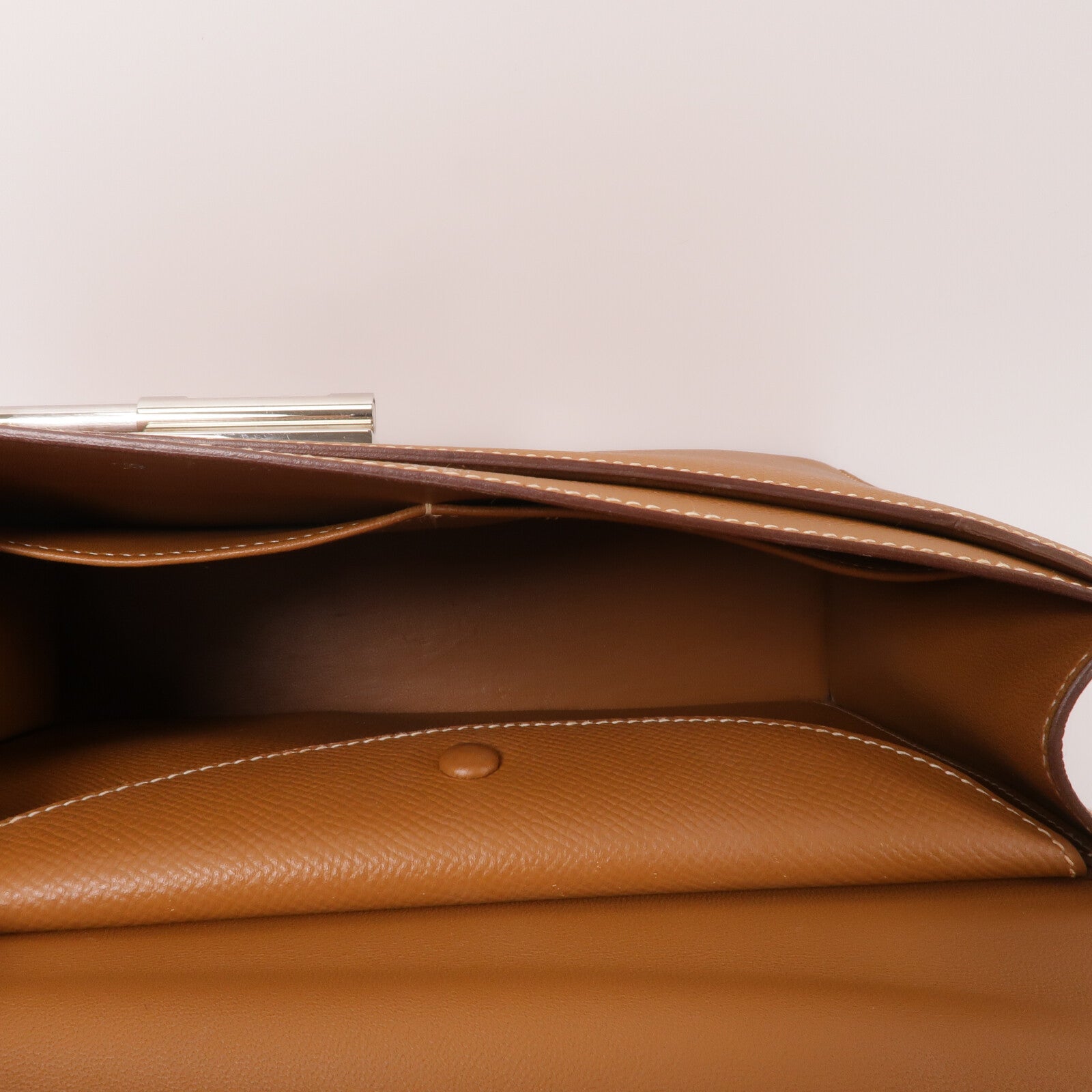 HERMES Epsom皮革Verrou 23肩背袋Gold