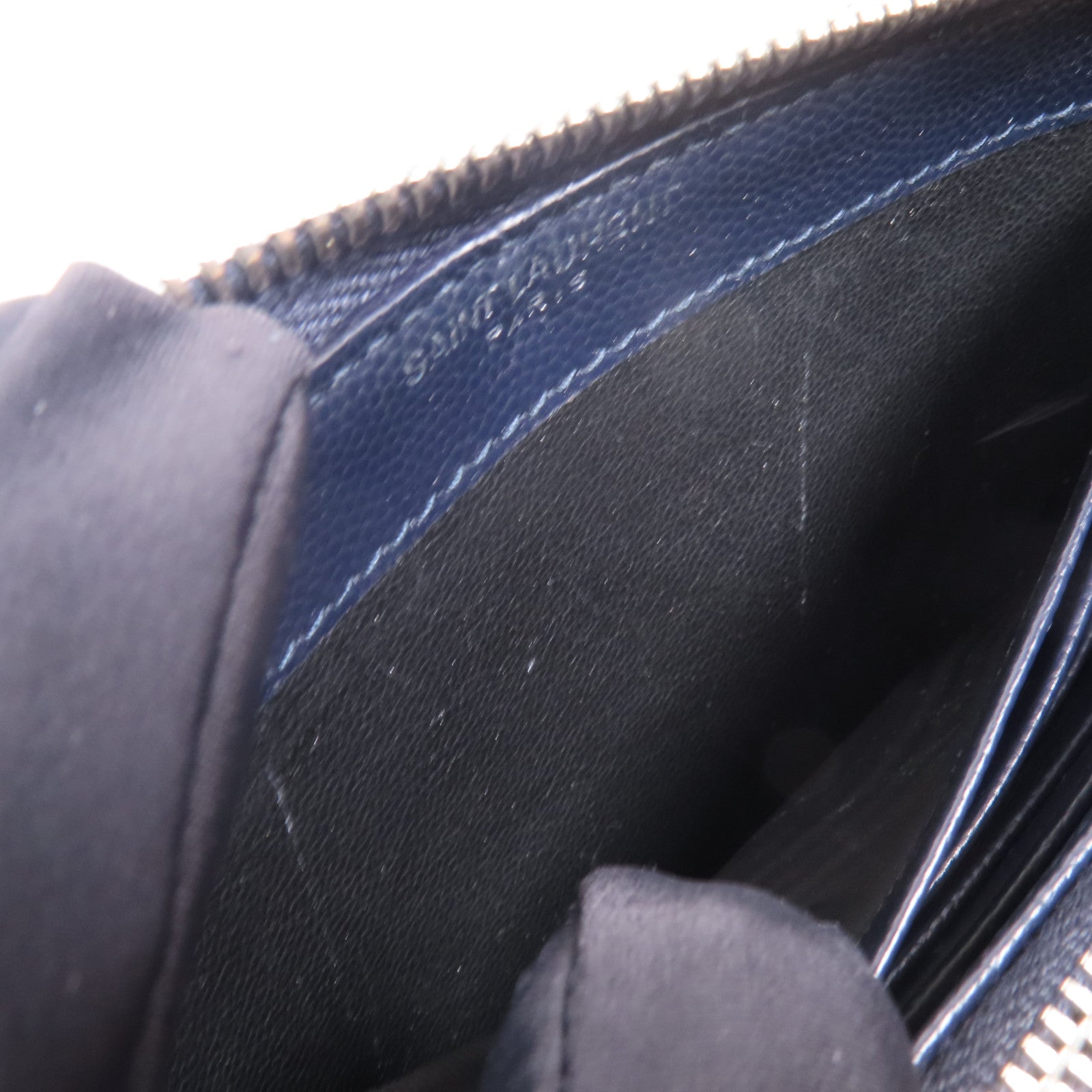 SAINT LAURENT 牛皮皮革Wallet銀扣錢包