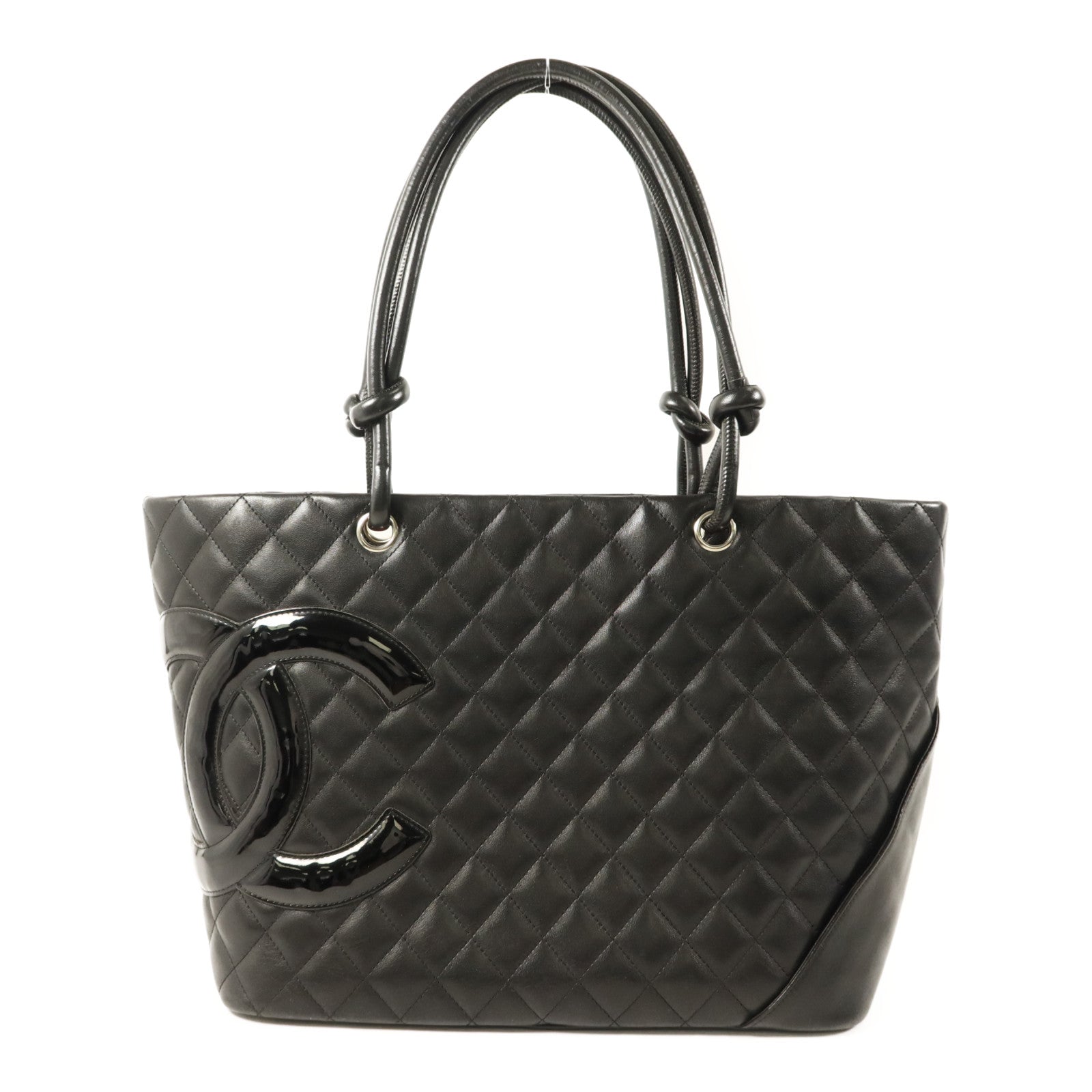 CHANEL 牛皮皮革Cambon Tote Bag銀扣手挽袋