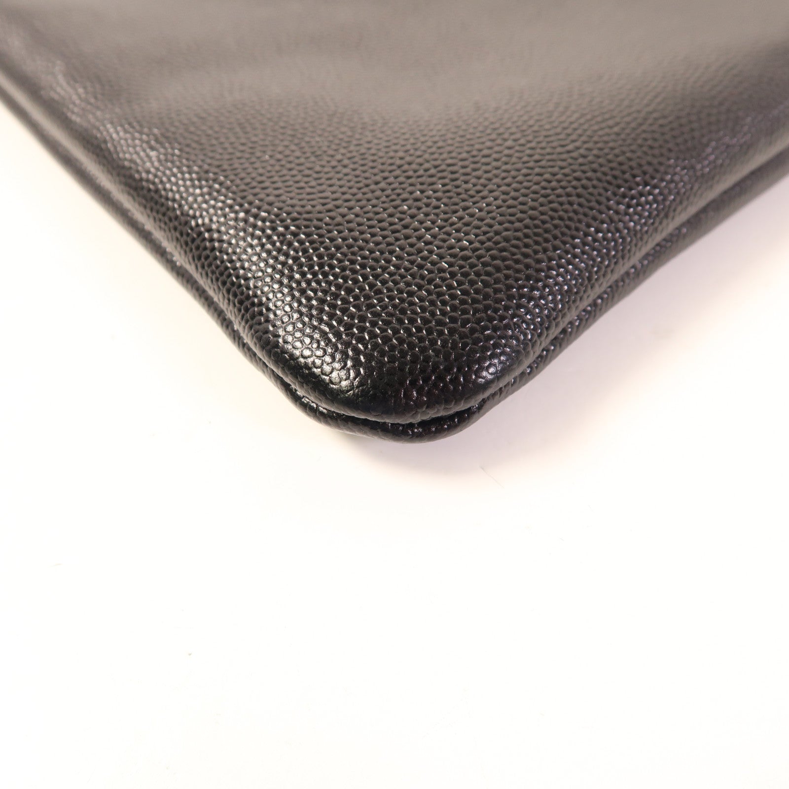 CHANEL 牛皮皮革Clutch Bag銀扣手拿包