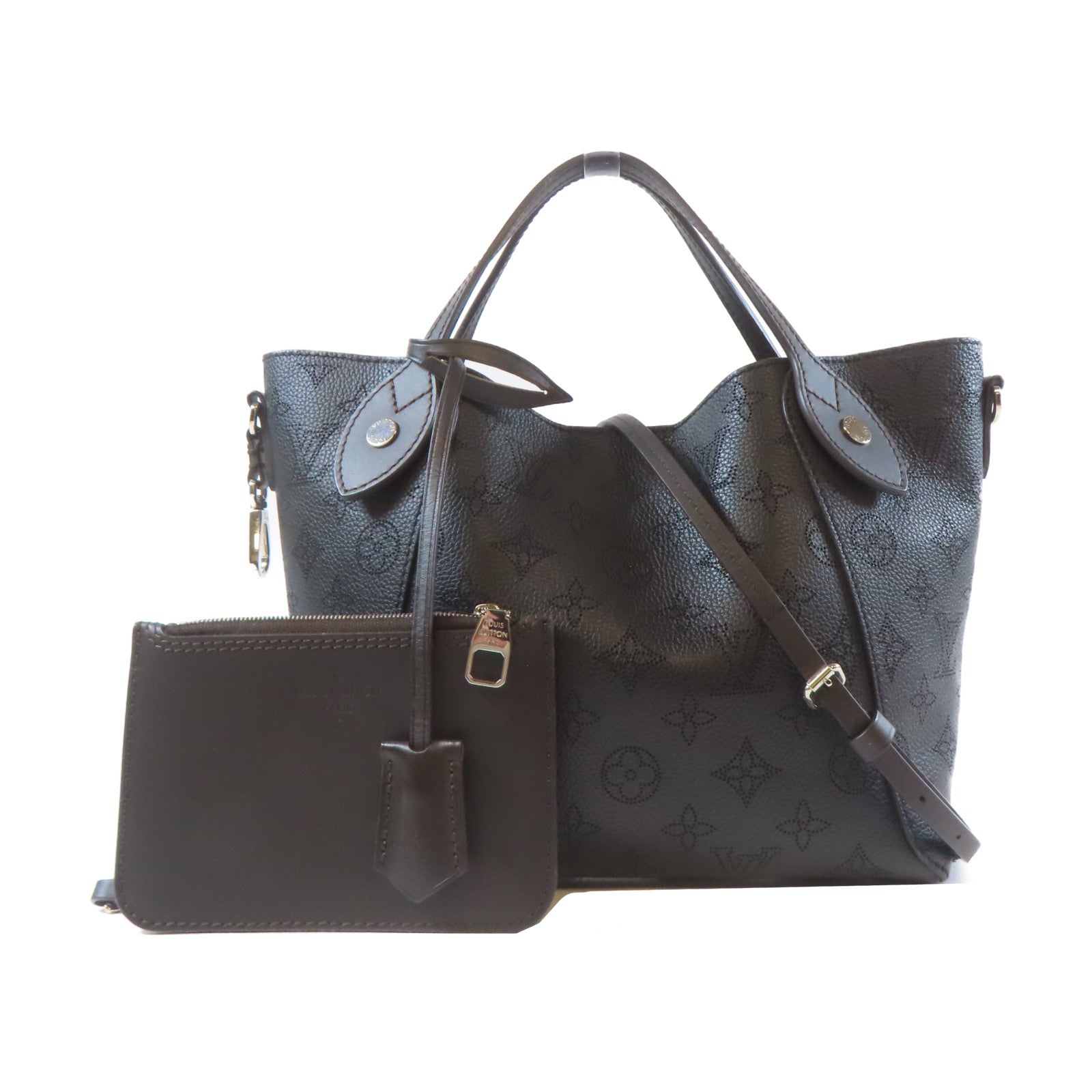 LOUIS VUITTON Mahina Hina 2 Way Shoulder Bag銀扣手挽肩背兩用袋黑色