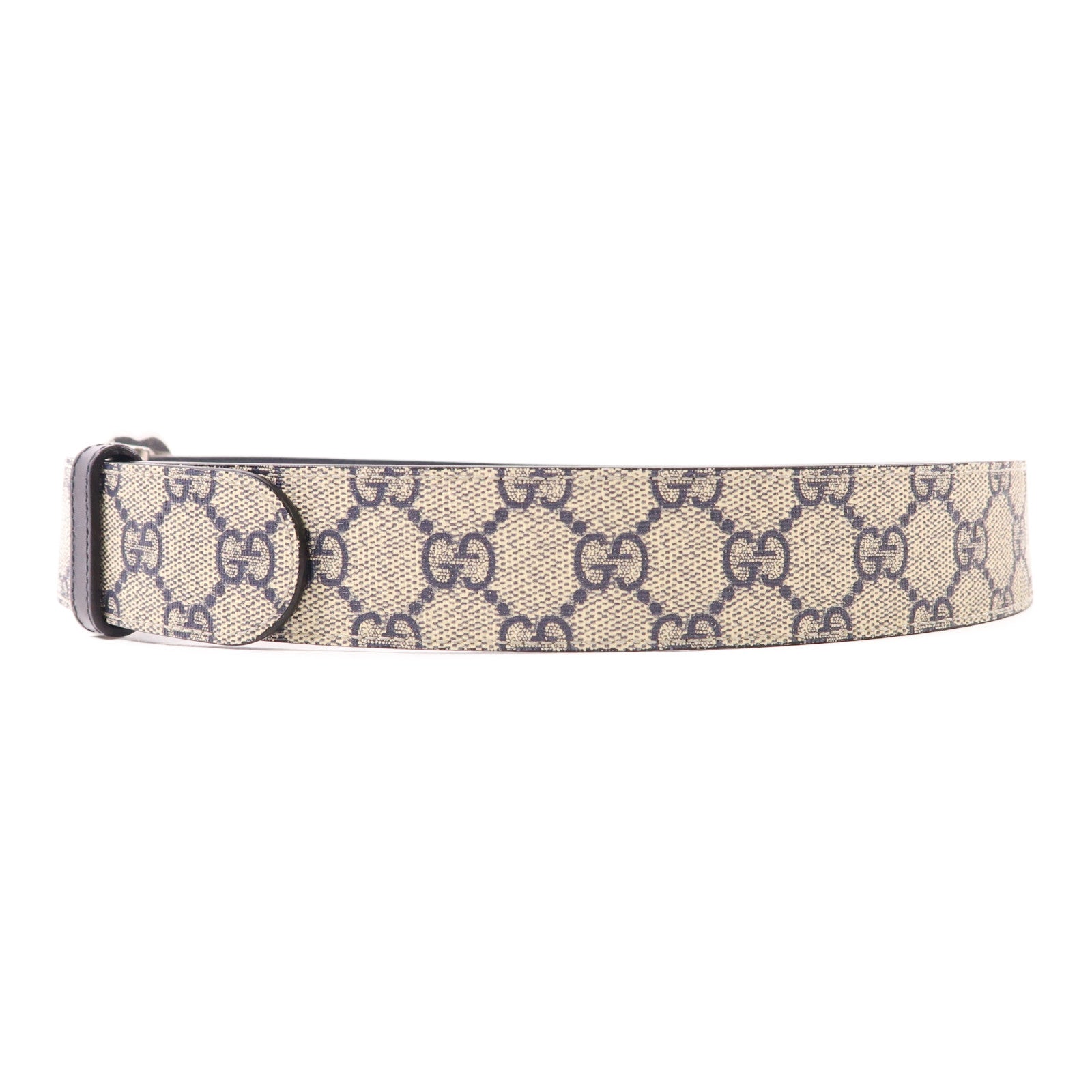 GUCCI 塗層帆布Belt銀扣皮帶