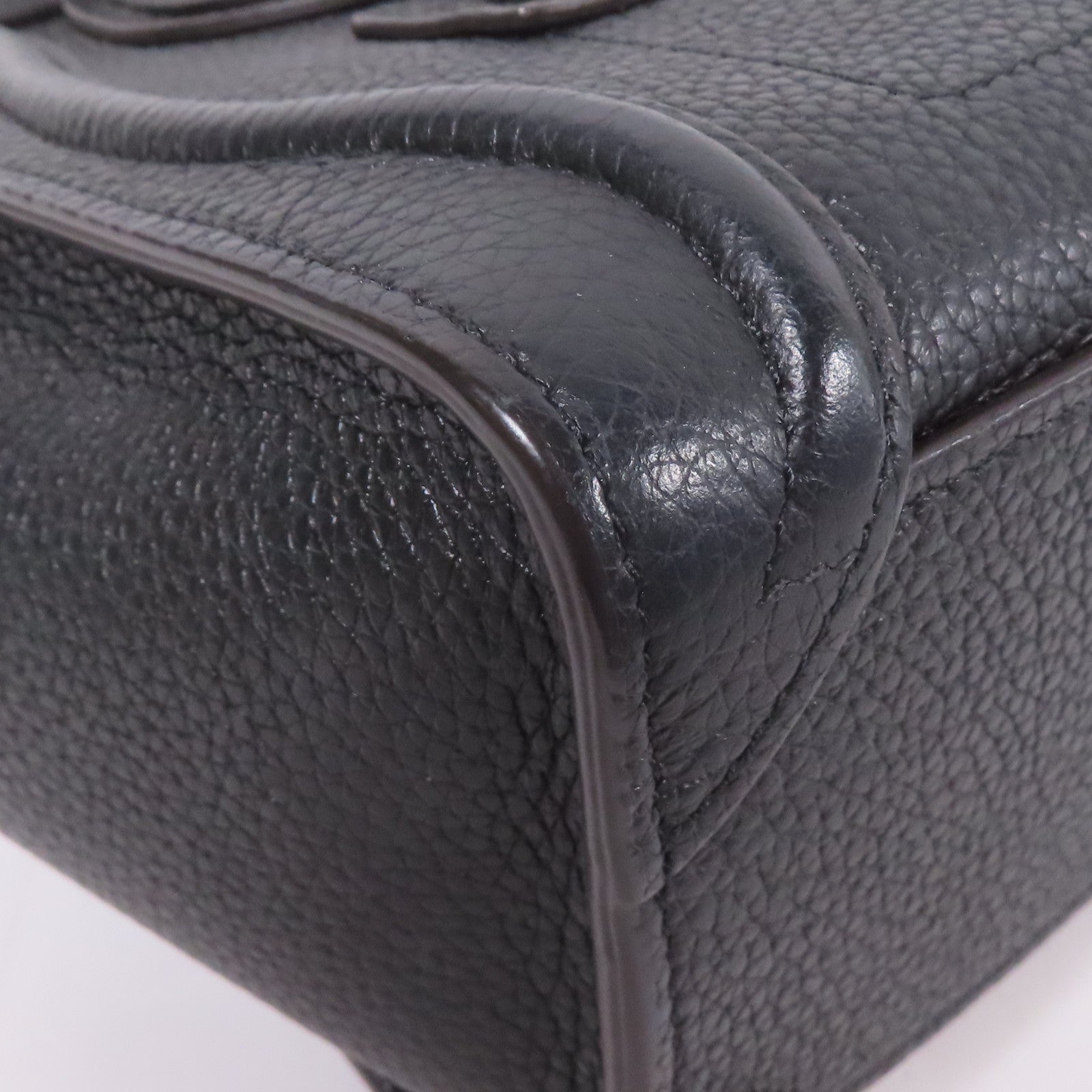 CELINE 牛皮皮革Nano Luggage銀扣手挽肩背兩用袋