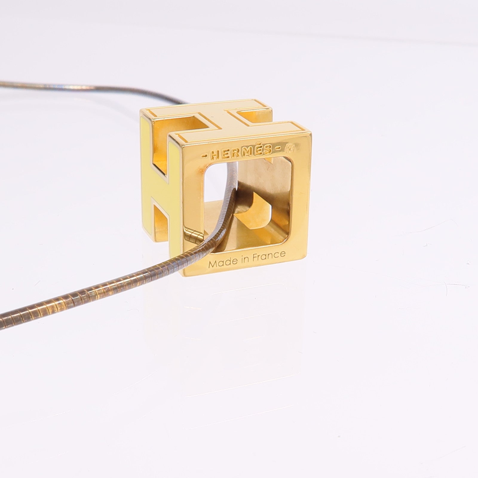 HERMES 金屬Cube d'H (H Cube)項鍊