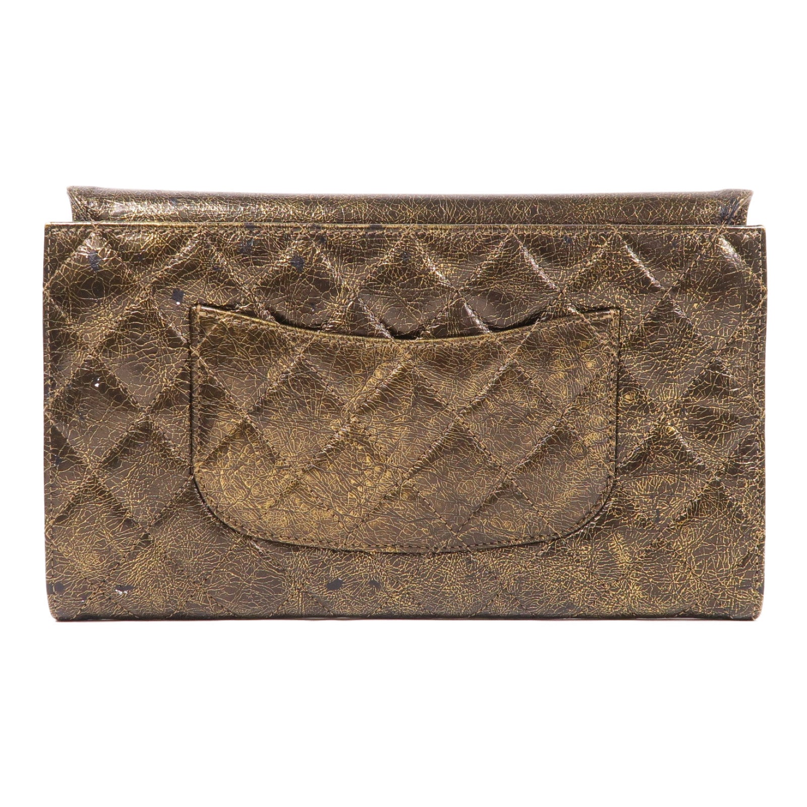 CHANEL CC GHW Chain Shoulder Bag Calfskin Leather Gold