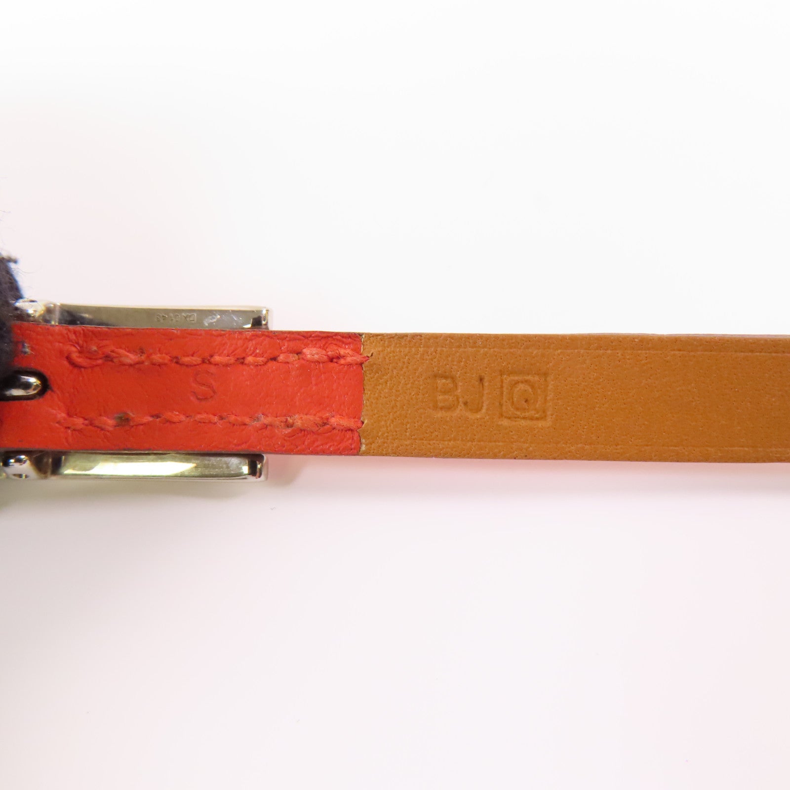 HERMES Swift皮革Behapi Double Tour Bracelet銀扣手鏈Rouge Casaque