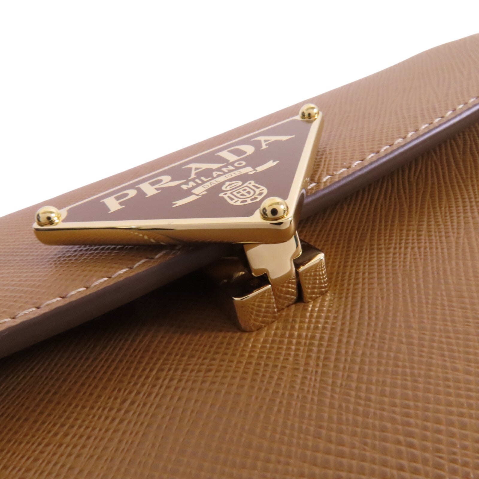 PRADA Saffiano皮革Mini Saffiano金扣肩背袋