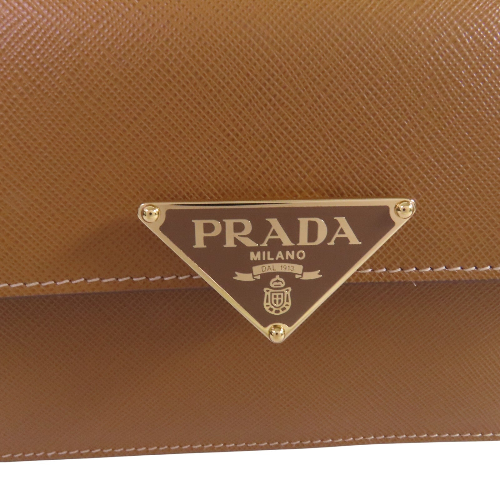 PRADA Saffiano皮革Mini Saffiano金扣肩背袋