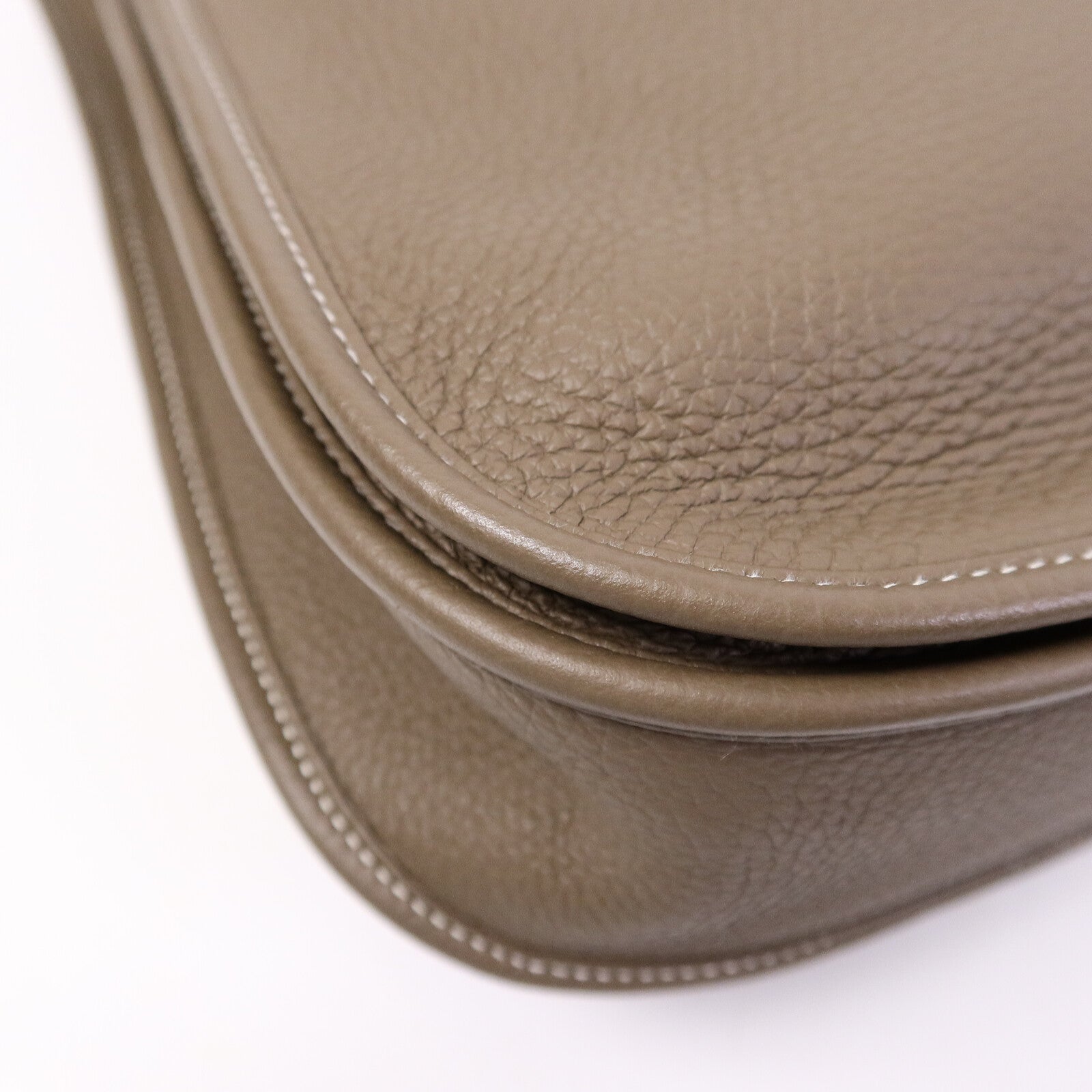 HERMES Clemence皮革Evelyne PM肩背袋Etoupe