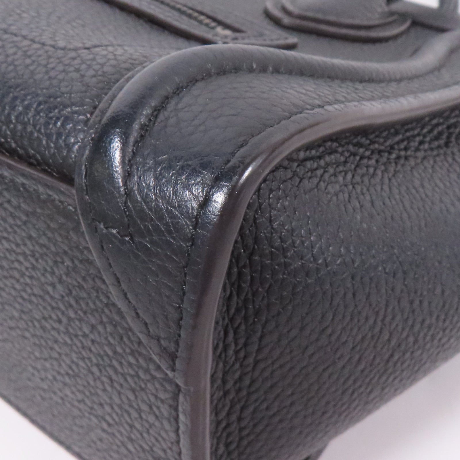 CELINE 牛皮皮革Nano Luggage銀扣手挽肩背兩用袋